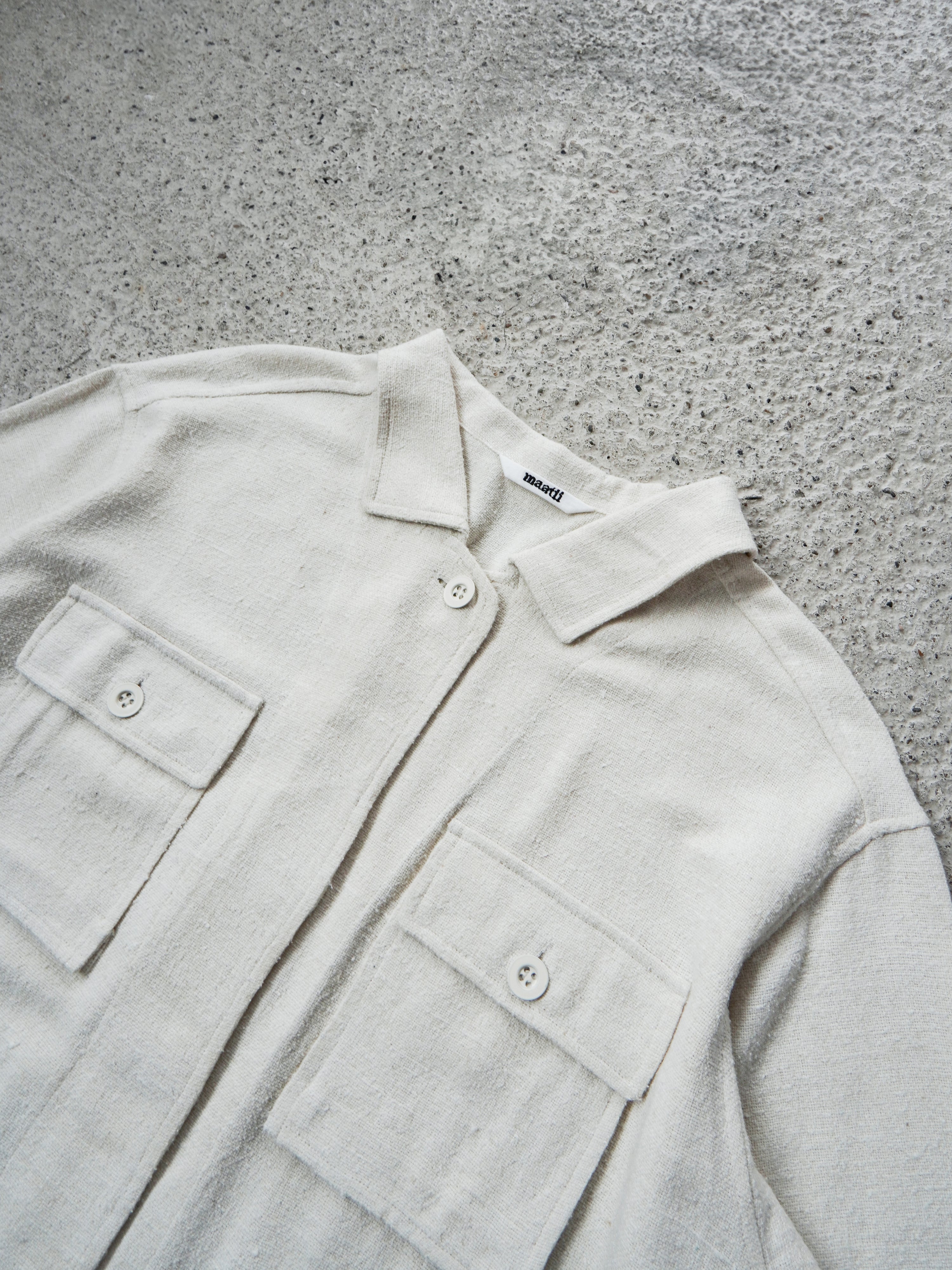 Matka Silk Noil Hand Woven Fabric Work Jacket