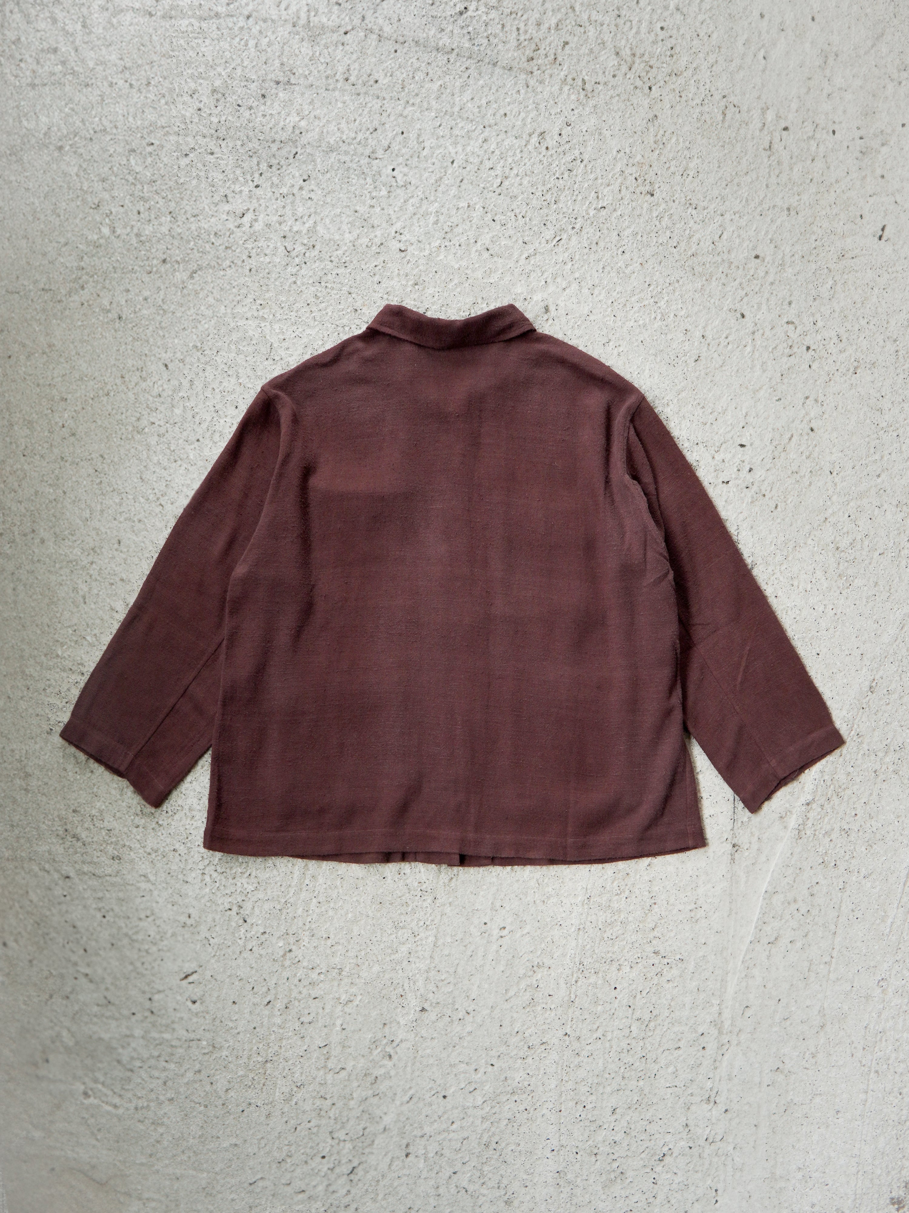 Matka Silk Noil Hand Woven Fabric Work Jacket