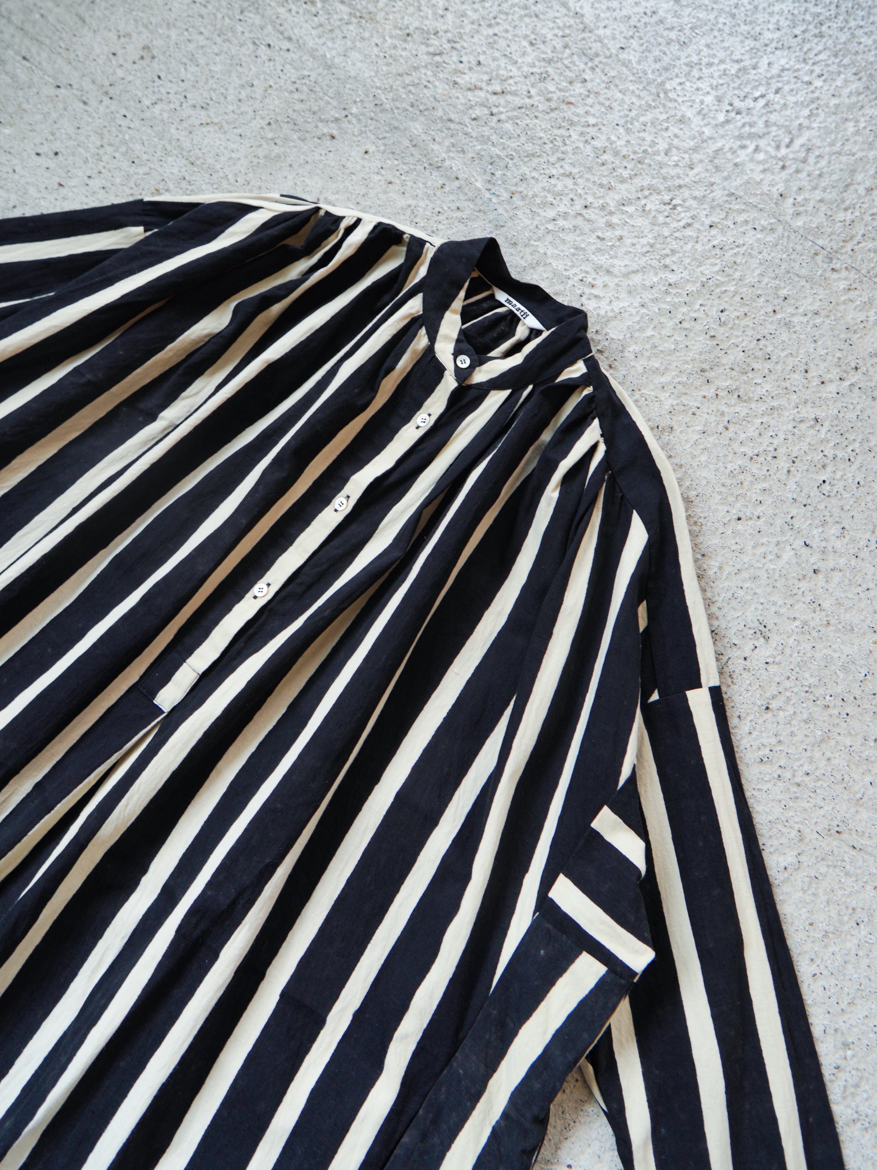 Stripe Block Print Shirts Dress