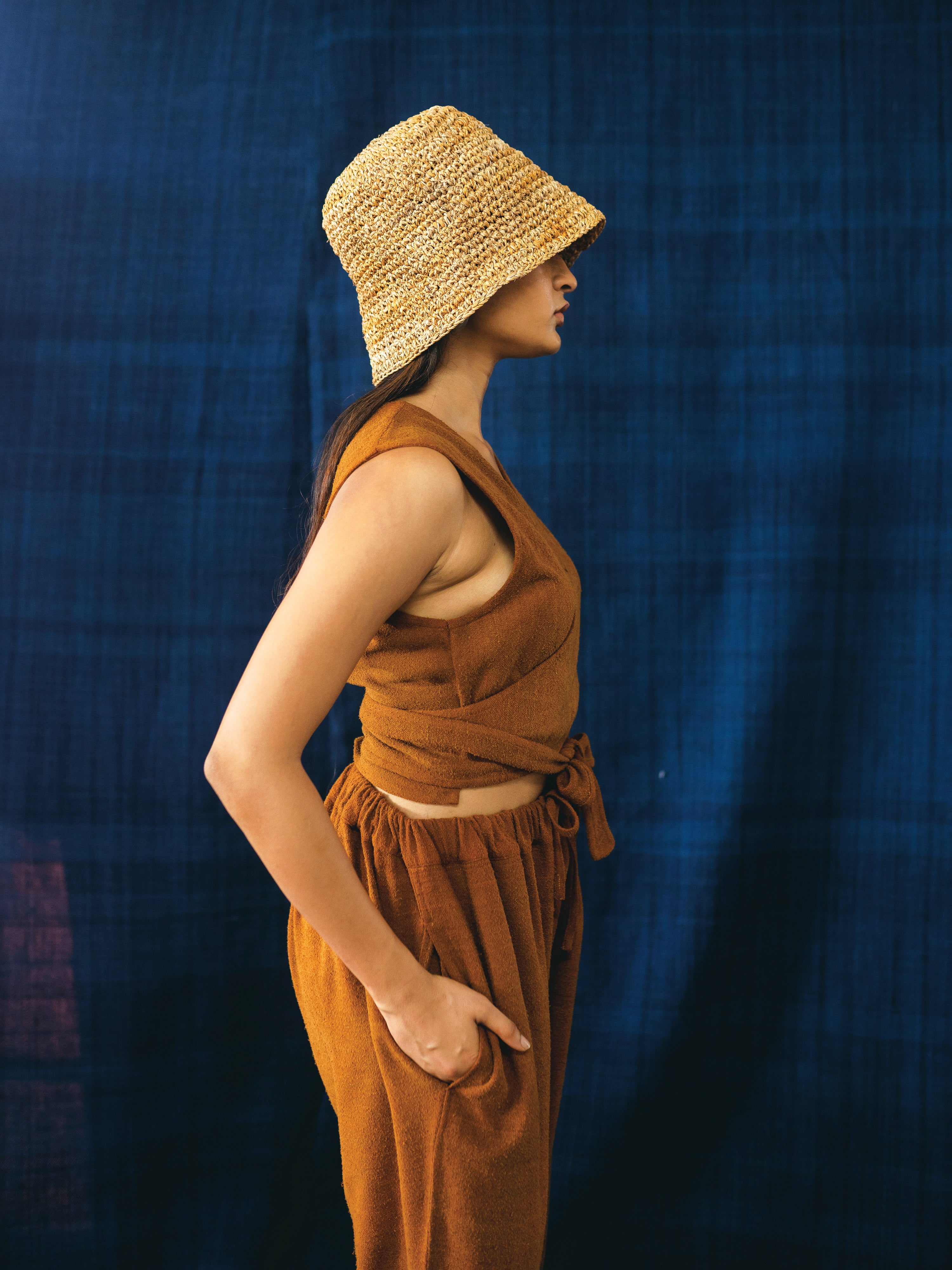 Matka Silk Noil Hand Woven Wrap Vest