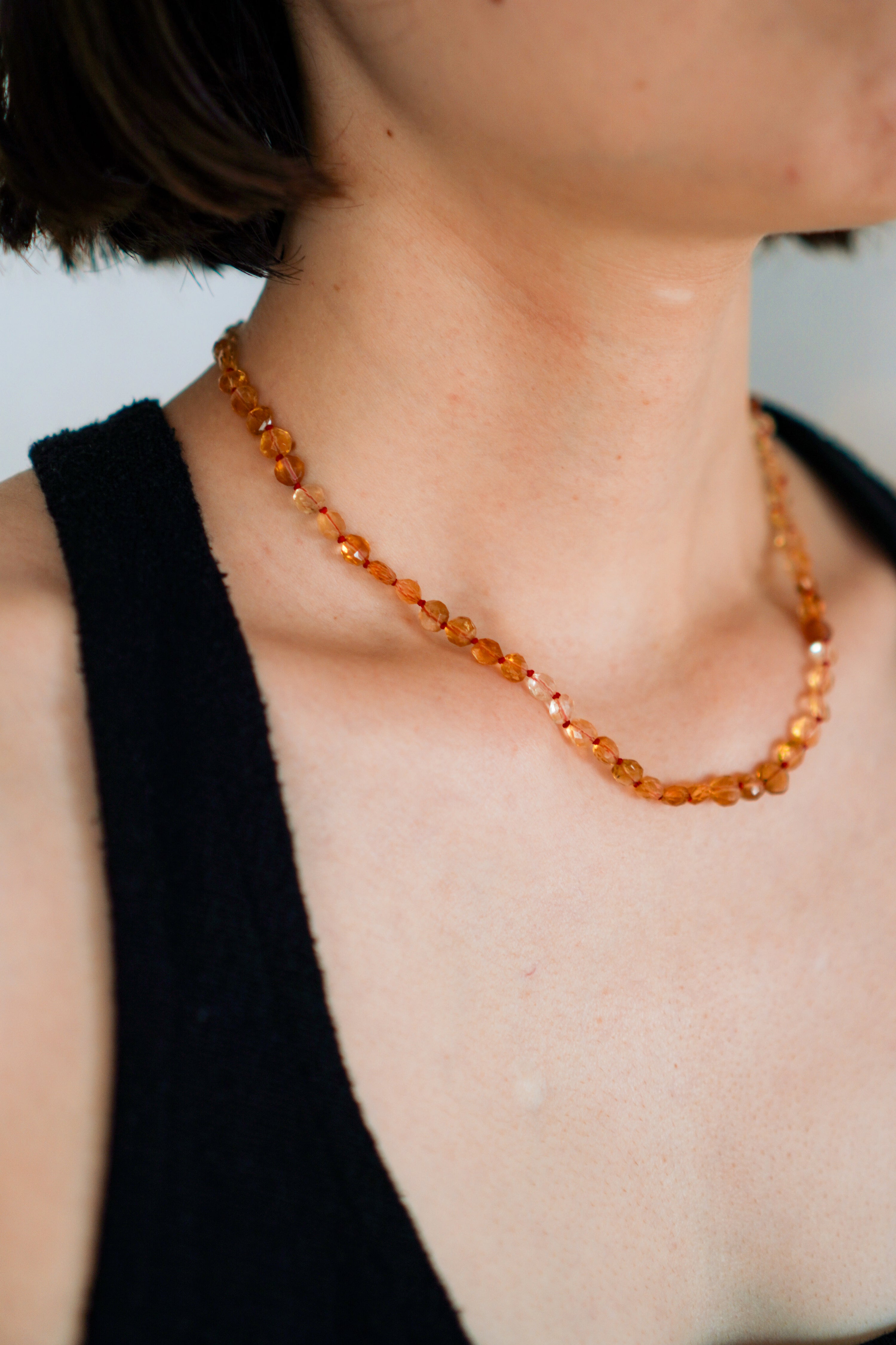" TEN TO TEN " Necklace  C/# Citrine
