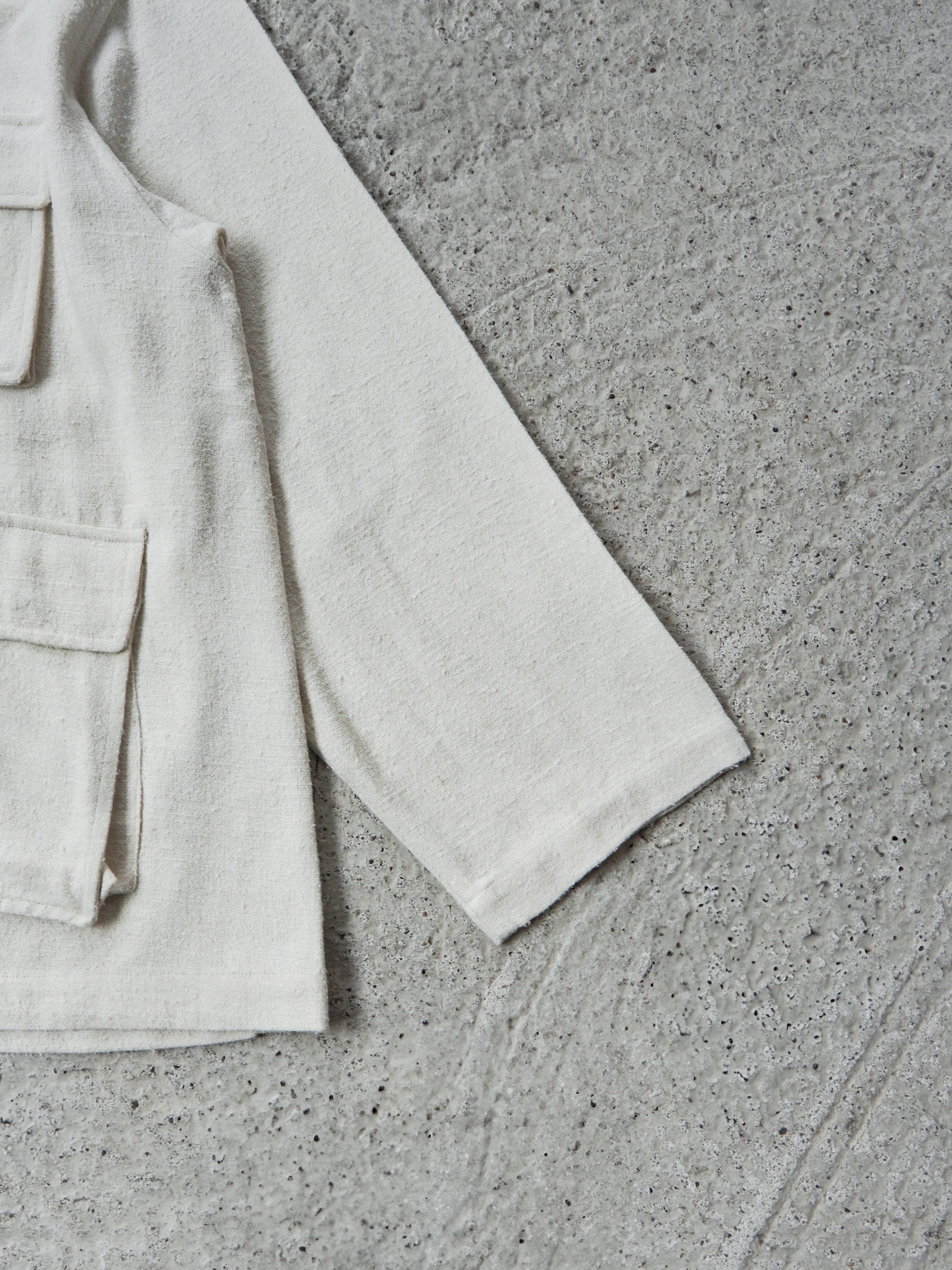 Matka Silk Noil Hand Woven Fabric Work Jacket