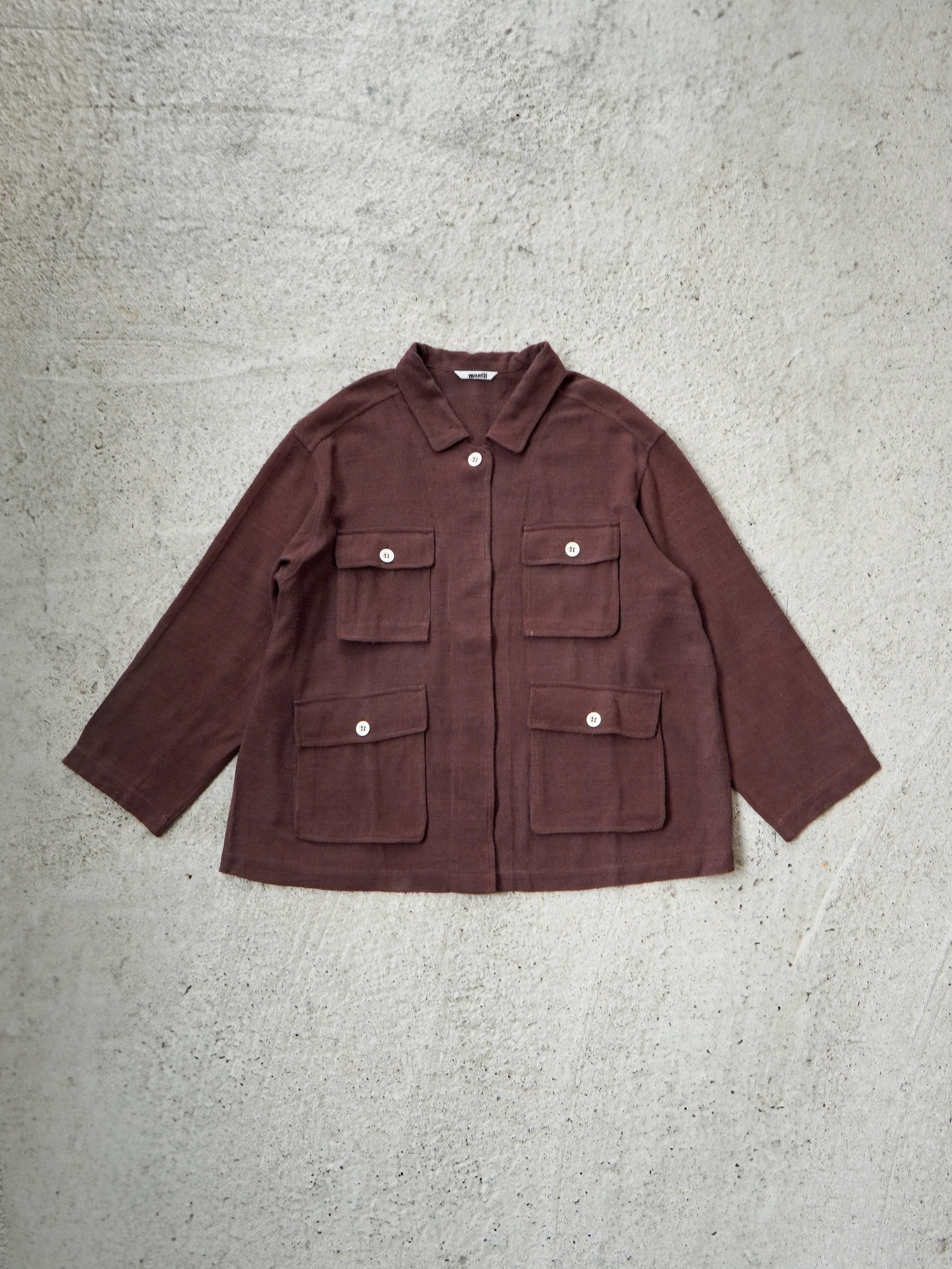 Matka Silk Noil Hand Woven Fabric Work Jacket