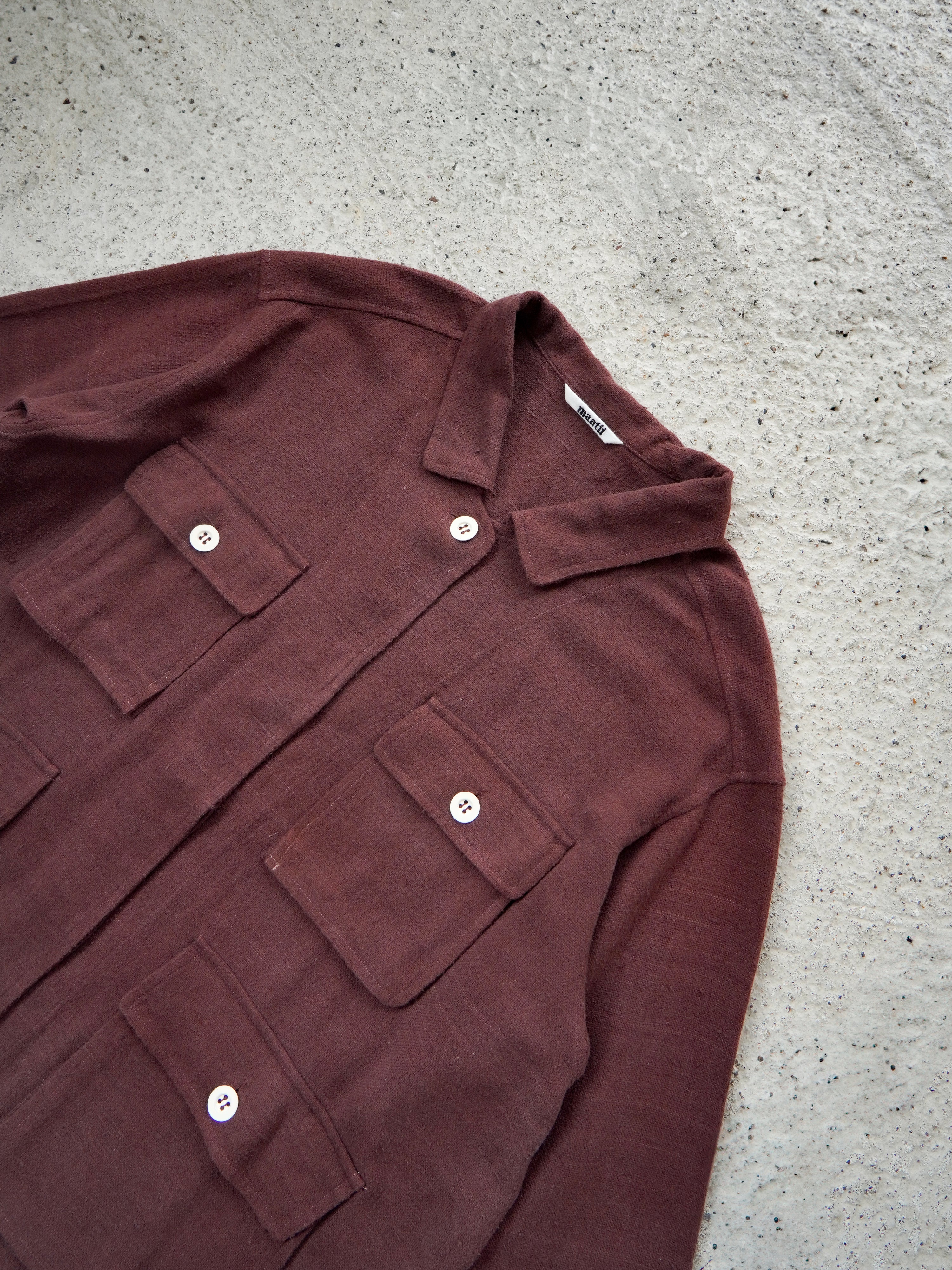 Matka Silk Noil Hand Woven Fabric Work Jacket