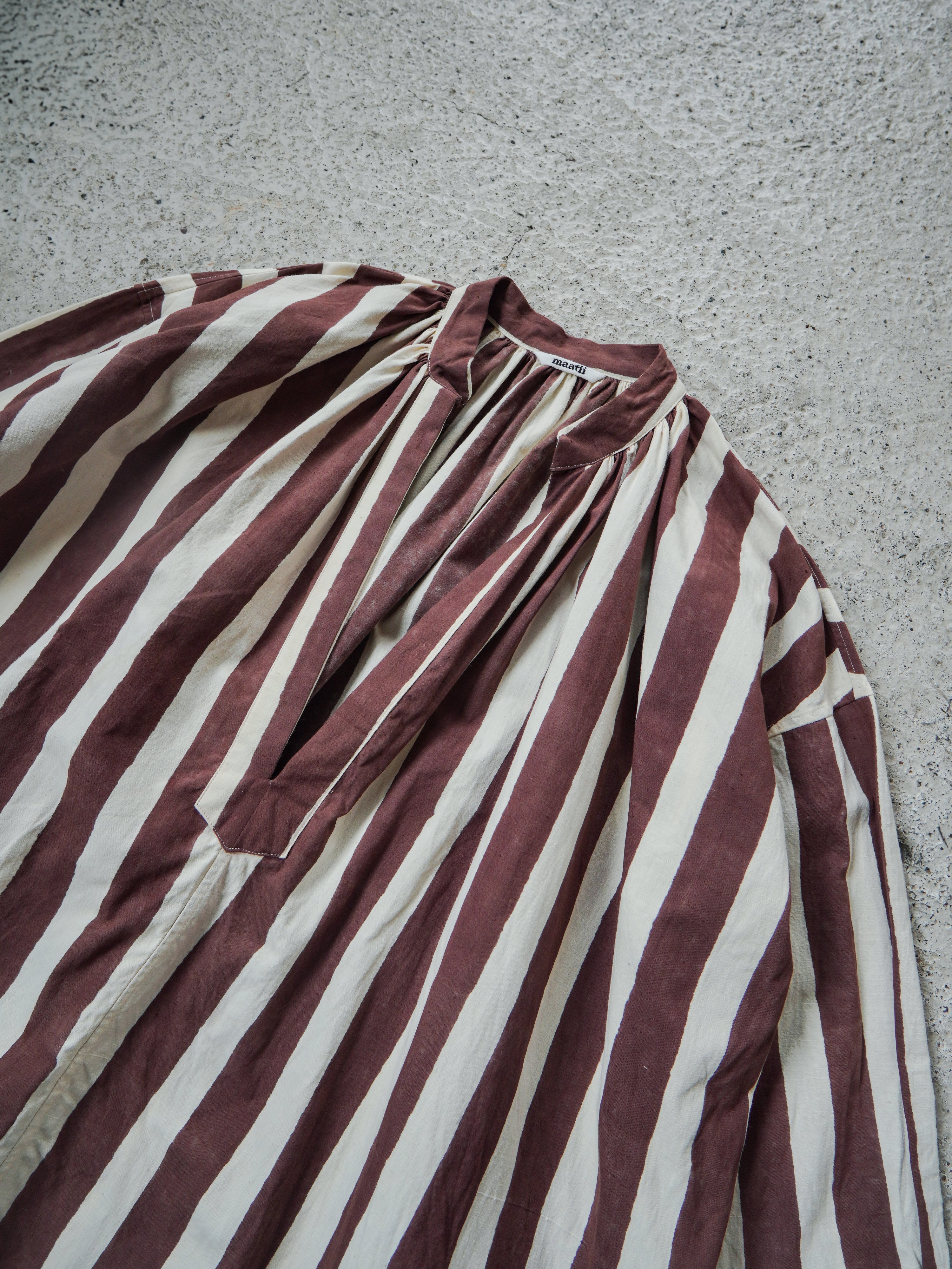 Stripe Block Print Tunic Blouse