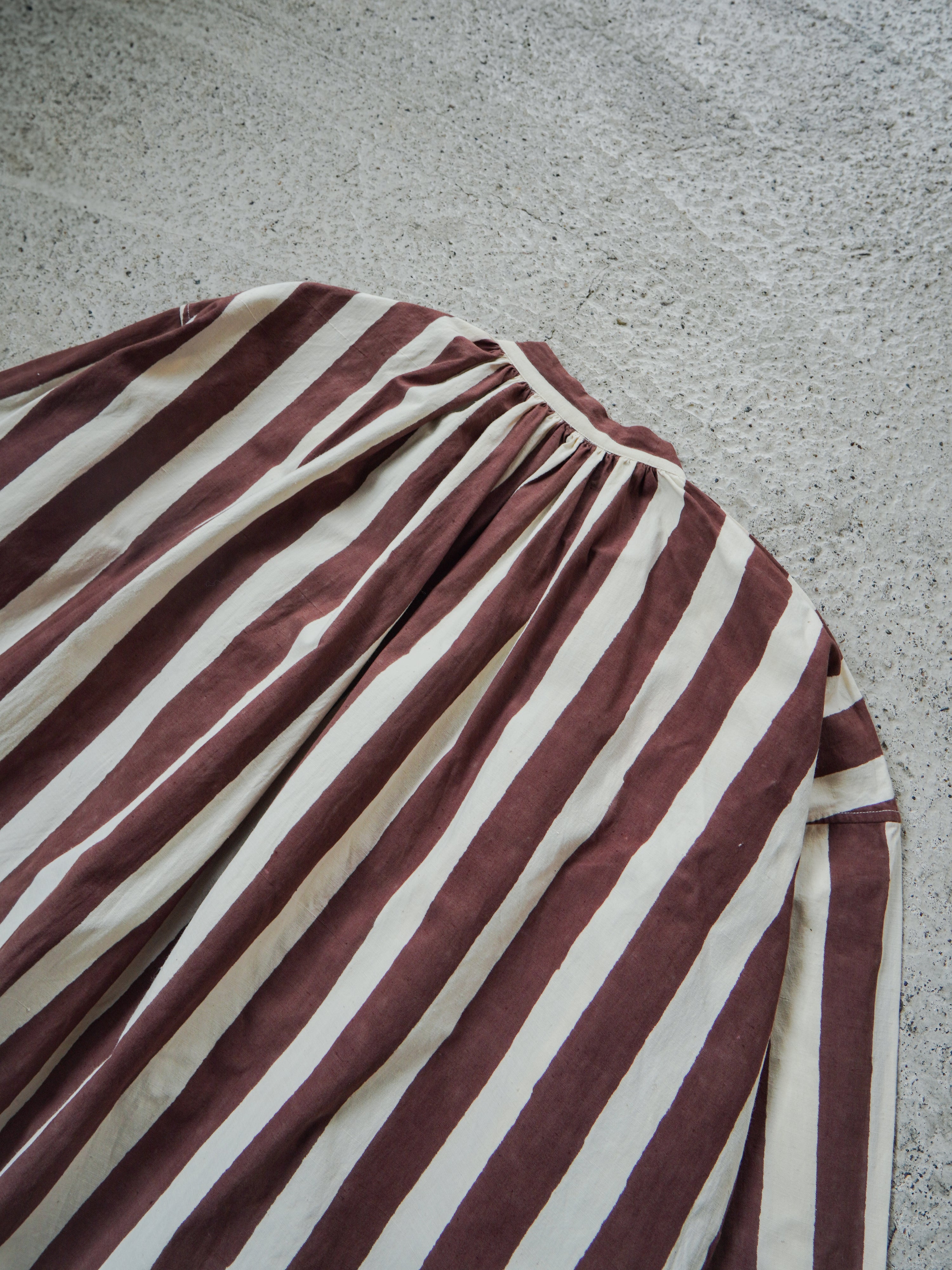 Stripe Block Print Tunic Blouse