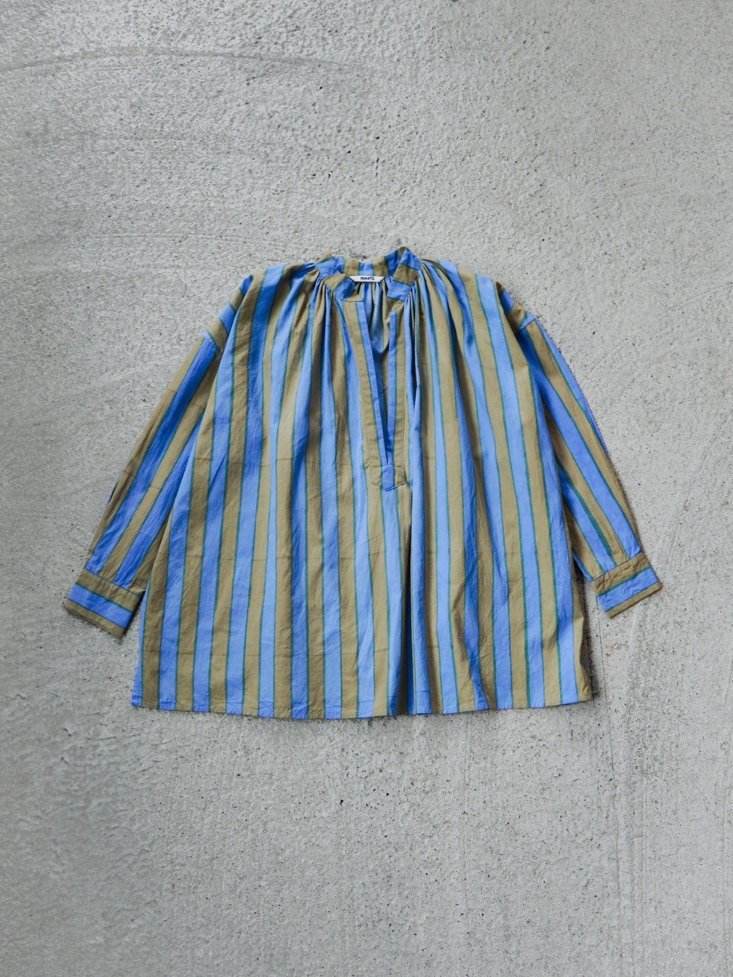 Stripe Block Print Tunic Blouse