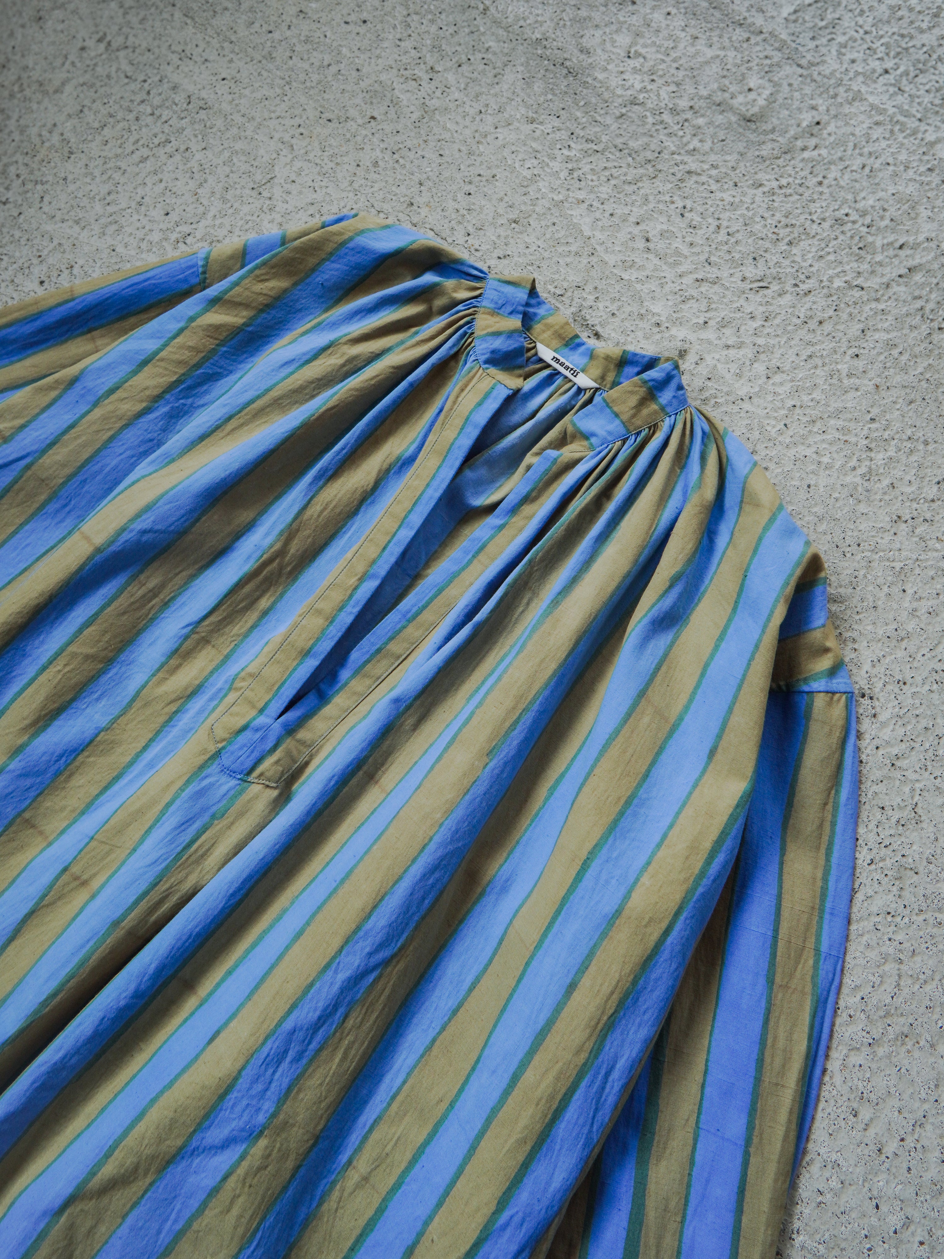Stripe Block Print Tunic Blouse