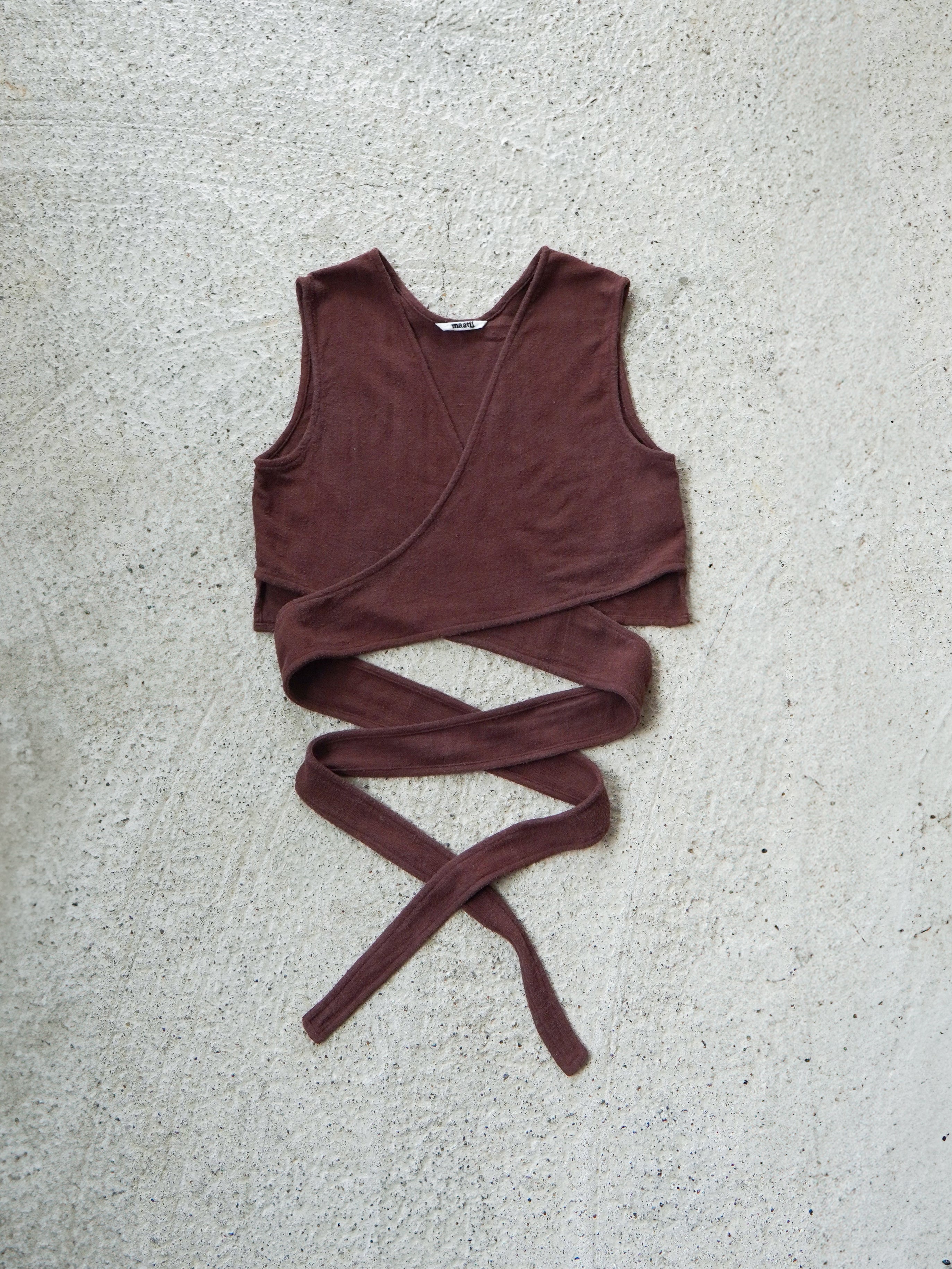 Matka Silk Noil Hand Woven Wrap Vest