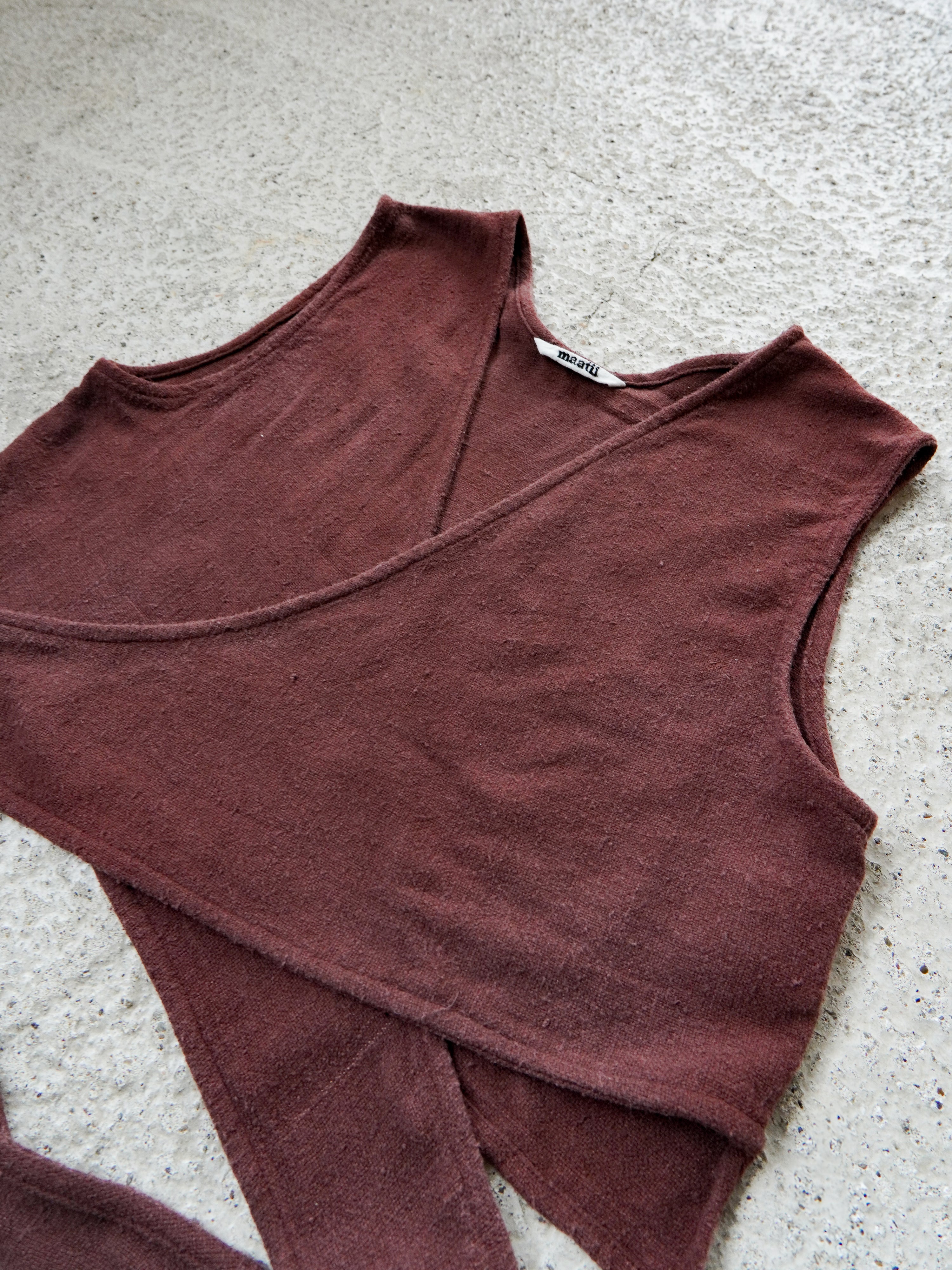 Matka Silk Noil Hand Woven Wrap Vest