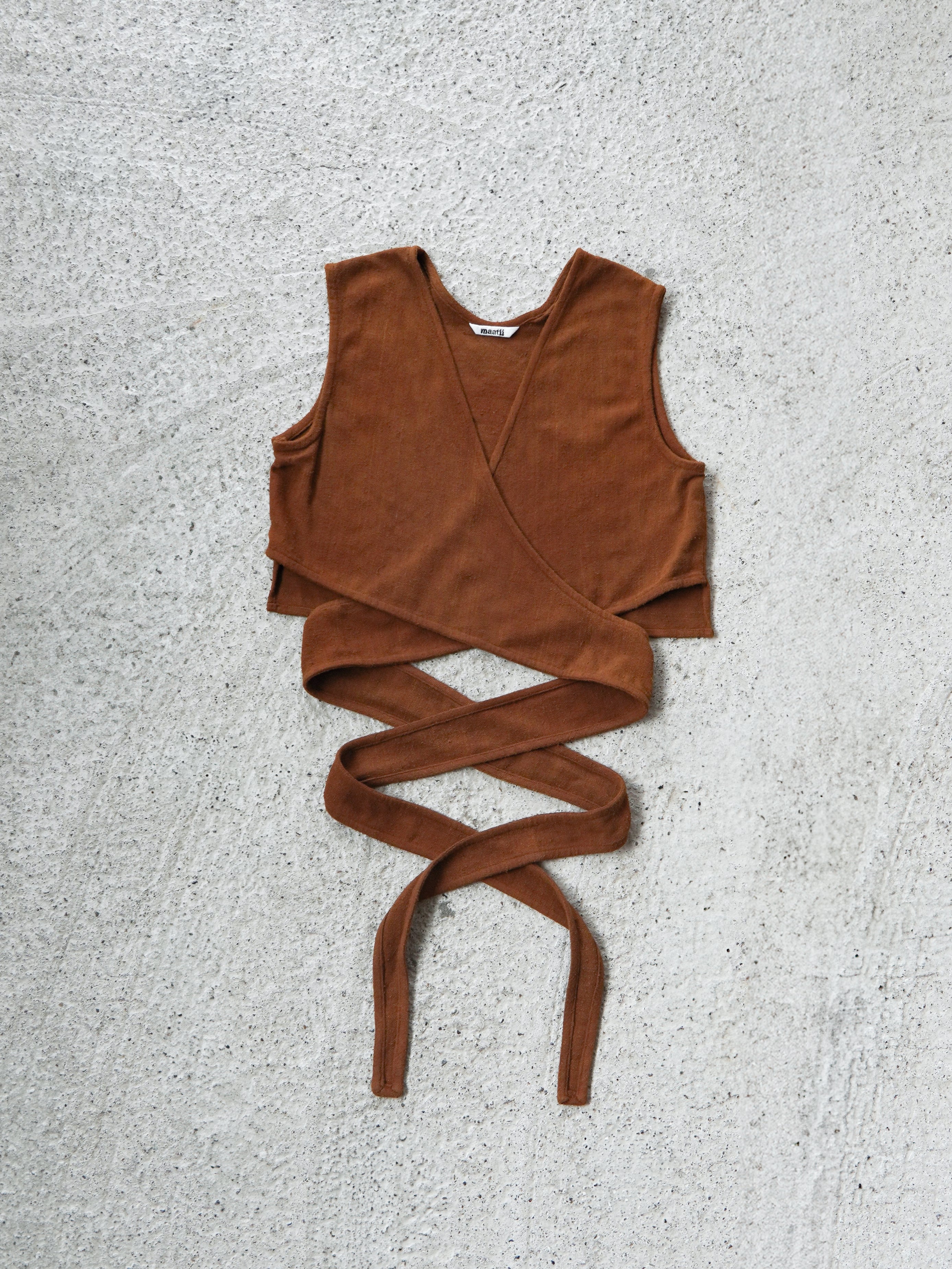 Matka Silk Noil Hand Woven Wrap Vest