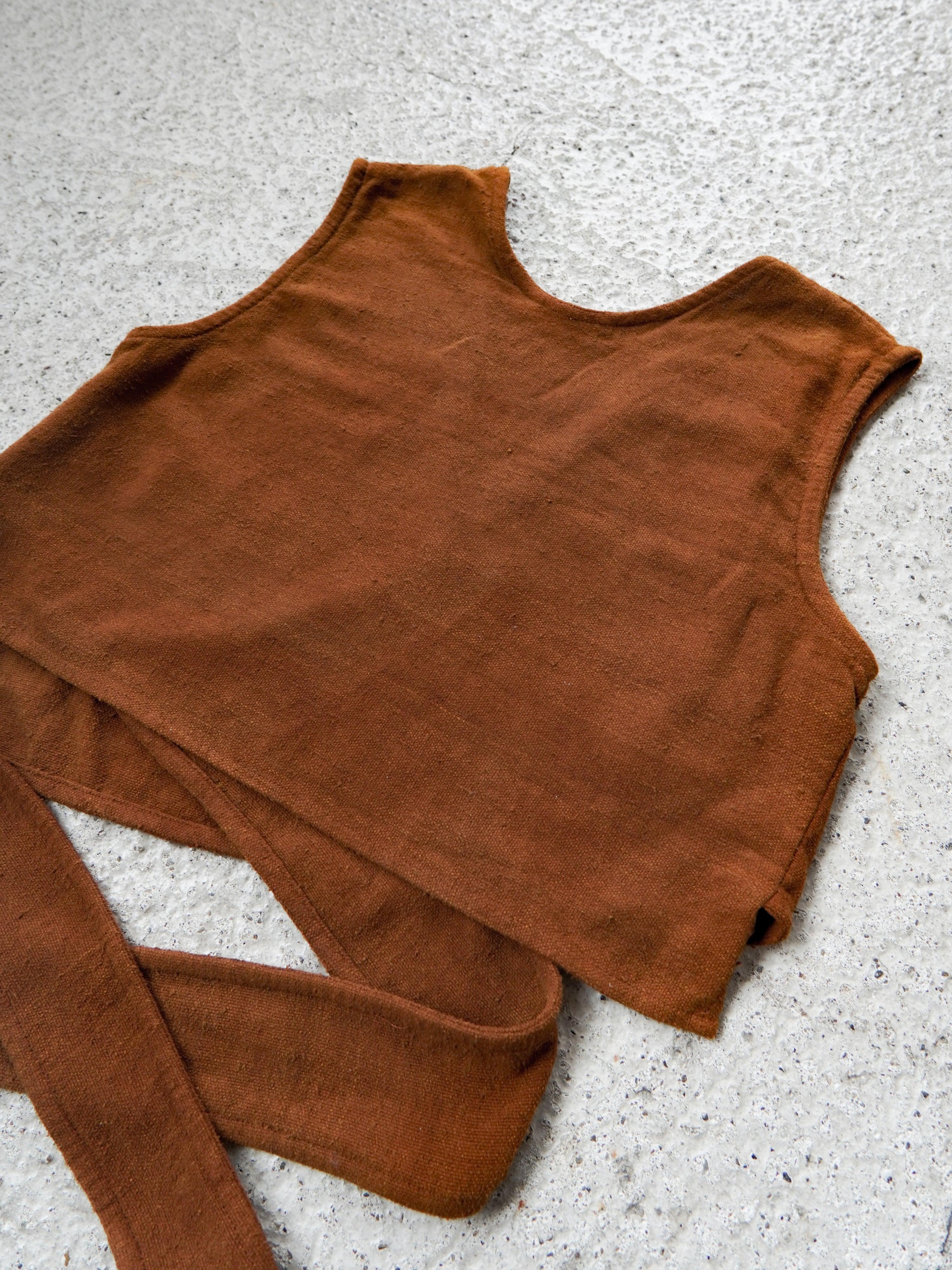 Matka Silk Noil Hand Woven Wrap Vest