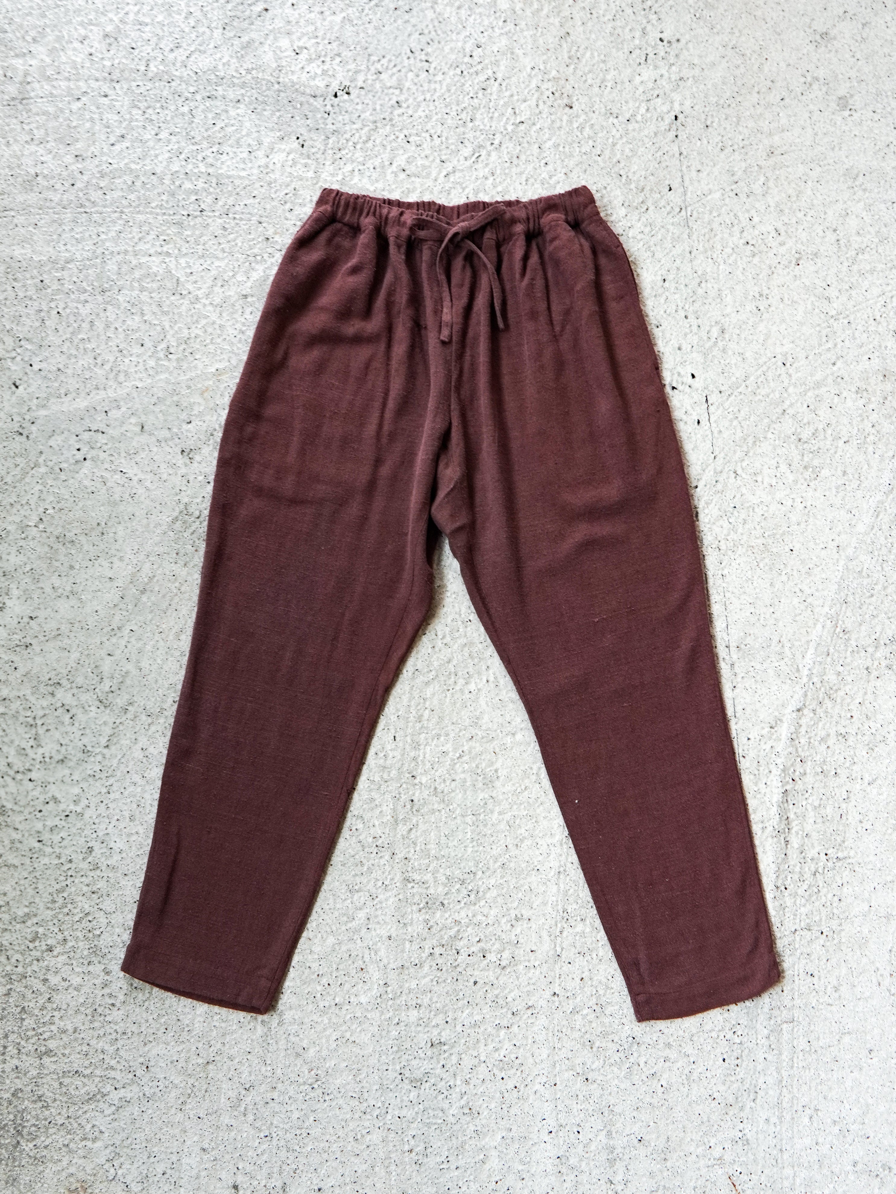 Matka Silk Noil Hand Woven Fabric Salwar Pants