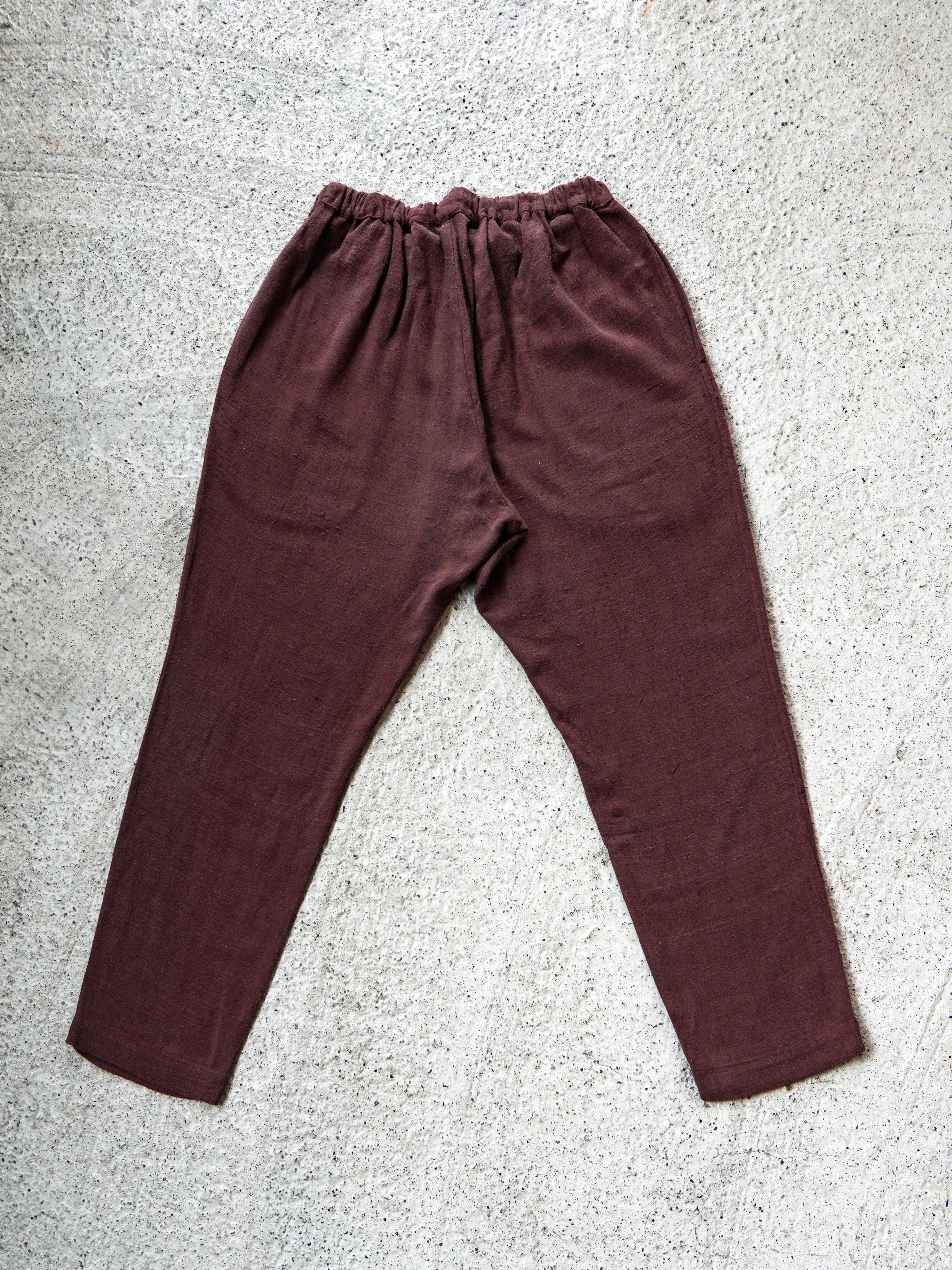 Matka Silk Noil Hand Woven Fabric Salwar Pants