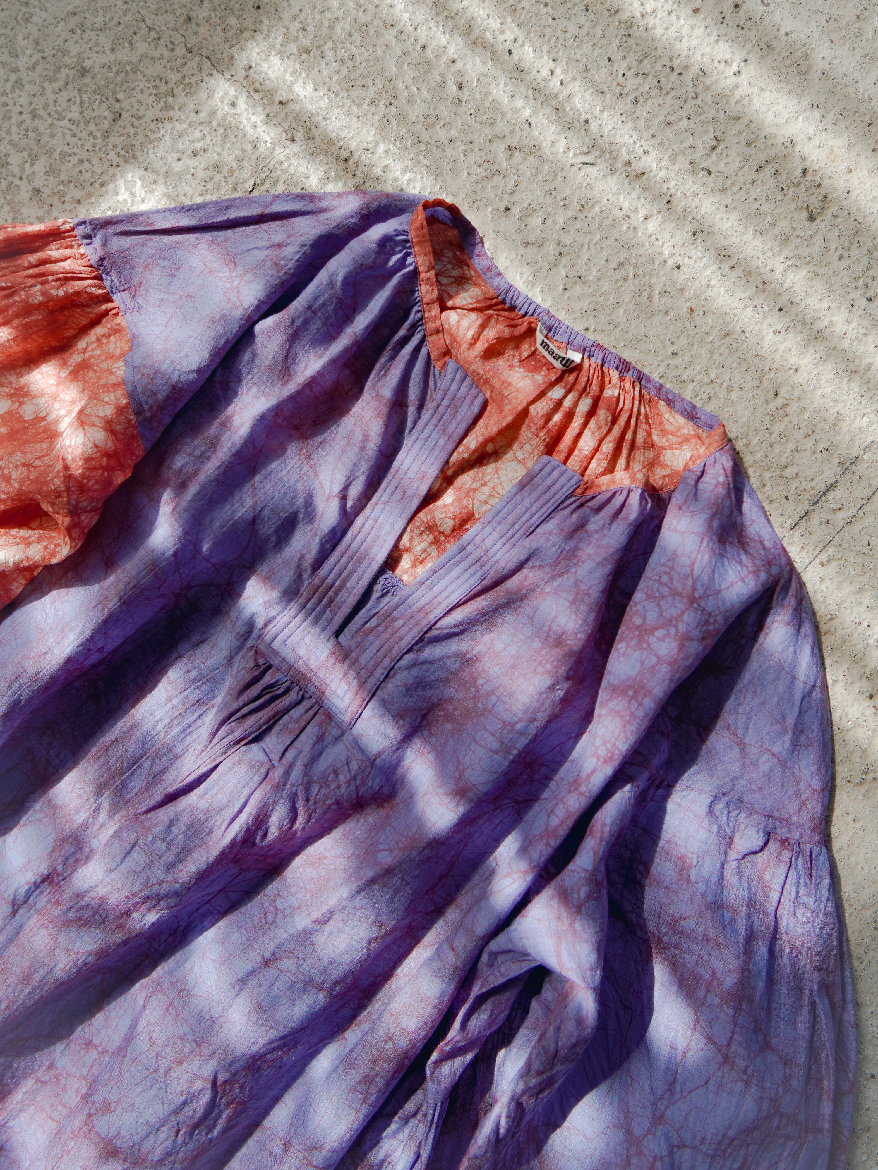 Tusser Silk Khadi Hand Dyed Dress