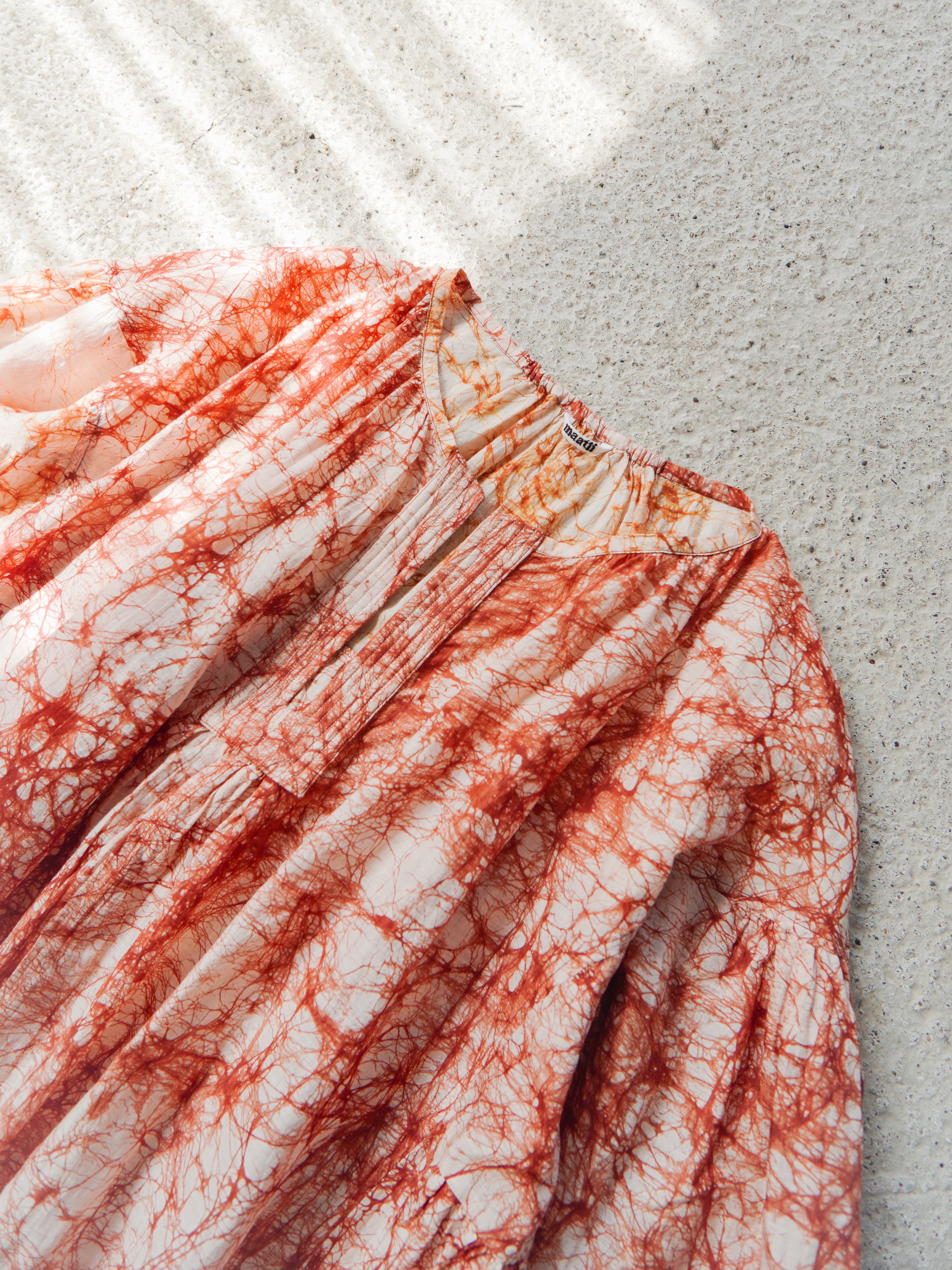 Tusser Silk Khadi Hand Dyed Dress