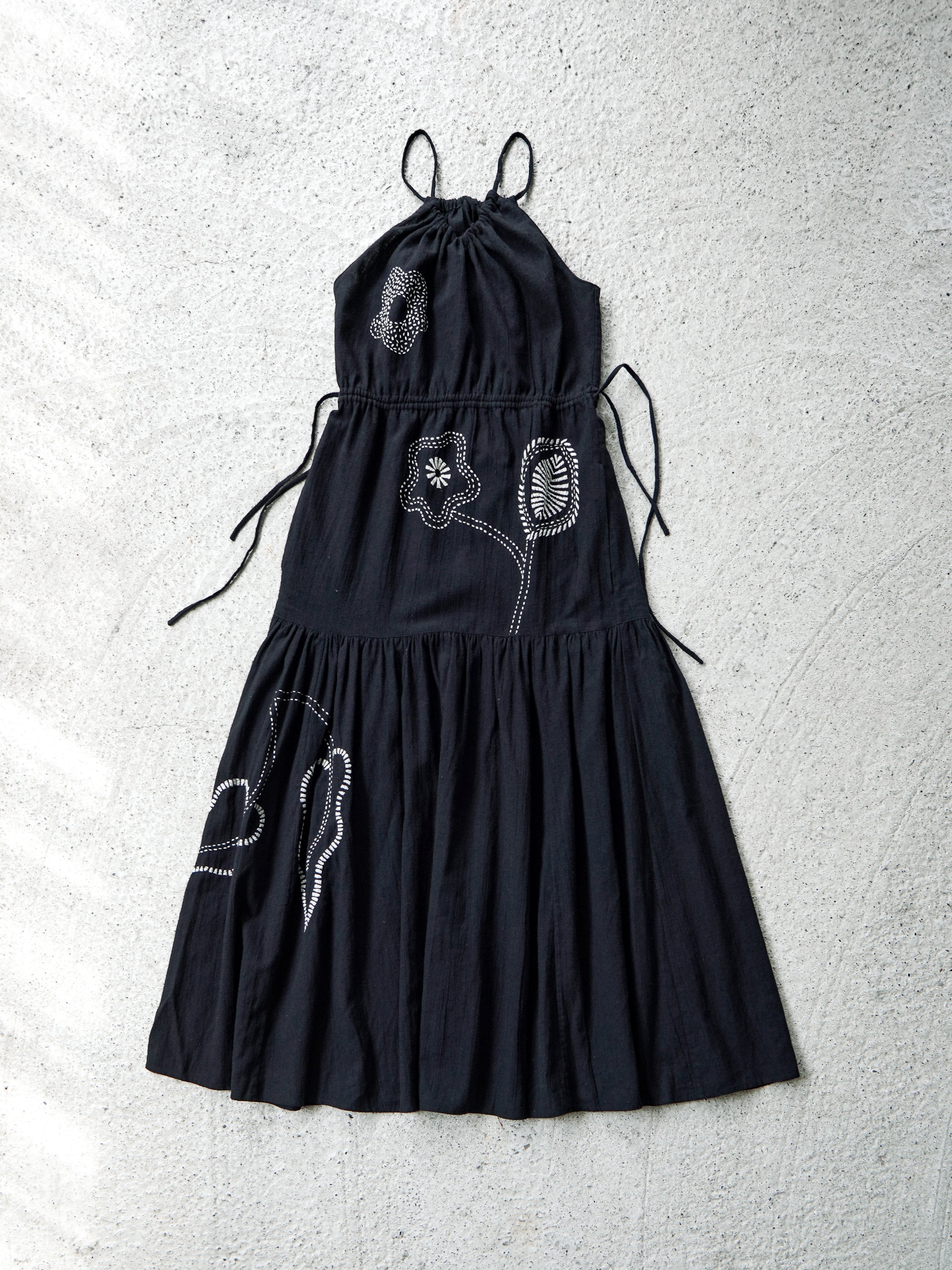 Hemp Khadi Kantha Embroidery Dress