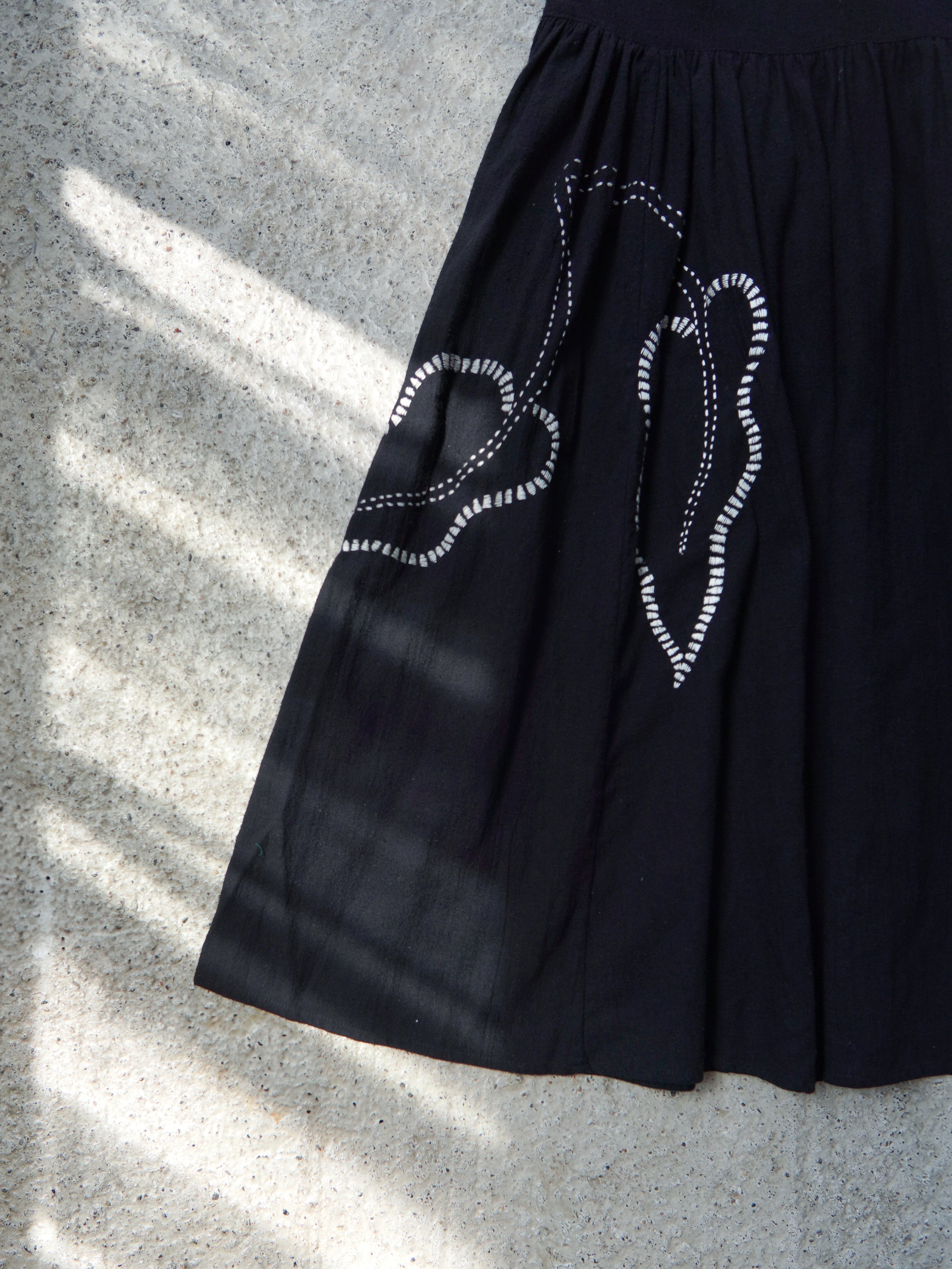 Hemp Khadi Kantha Embroidery Dress