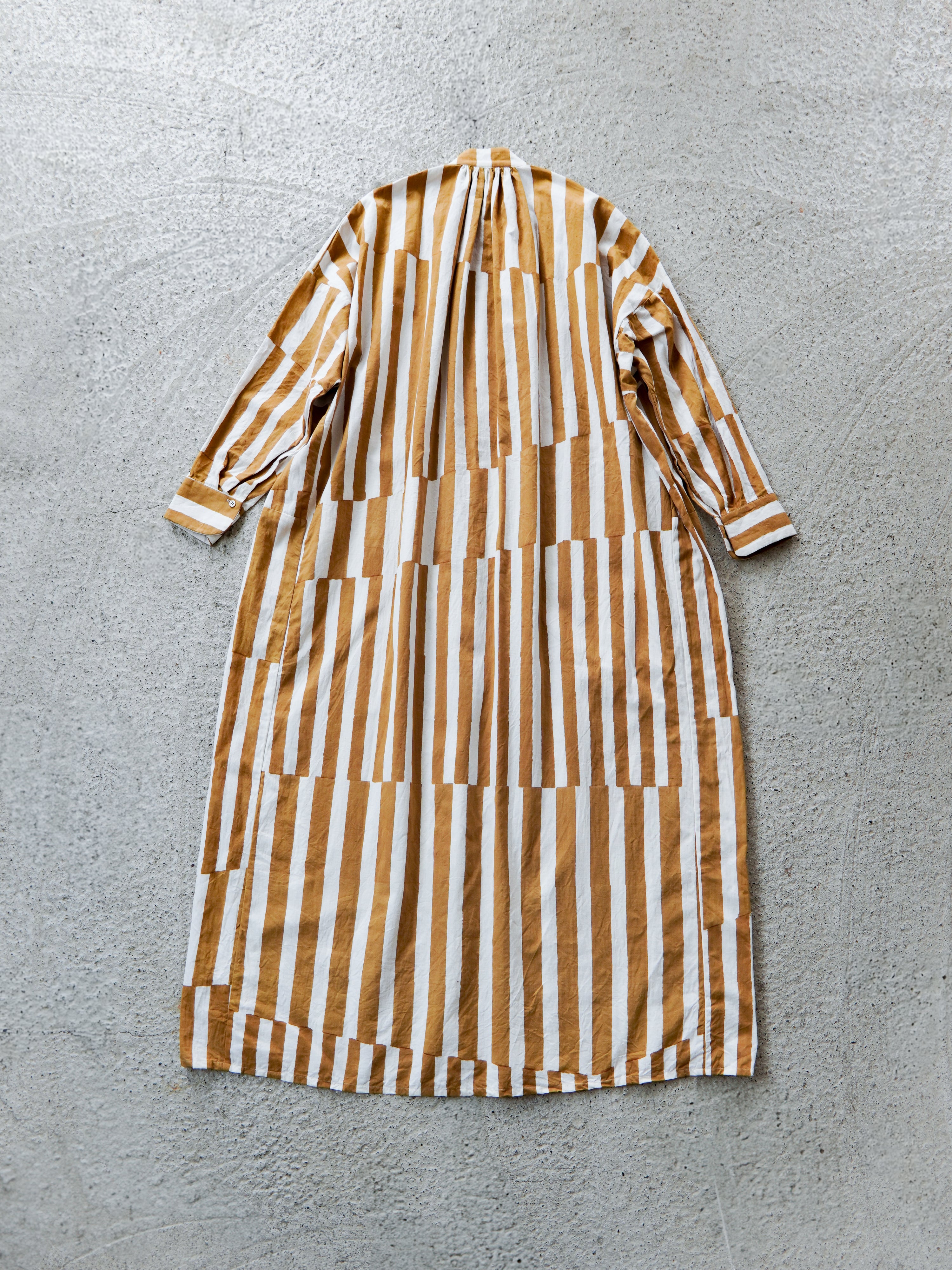 Stripe Block Print Shirts Dress