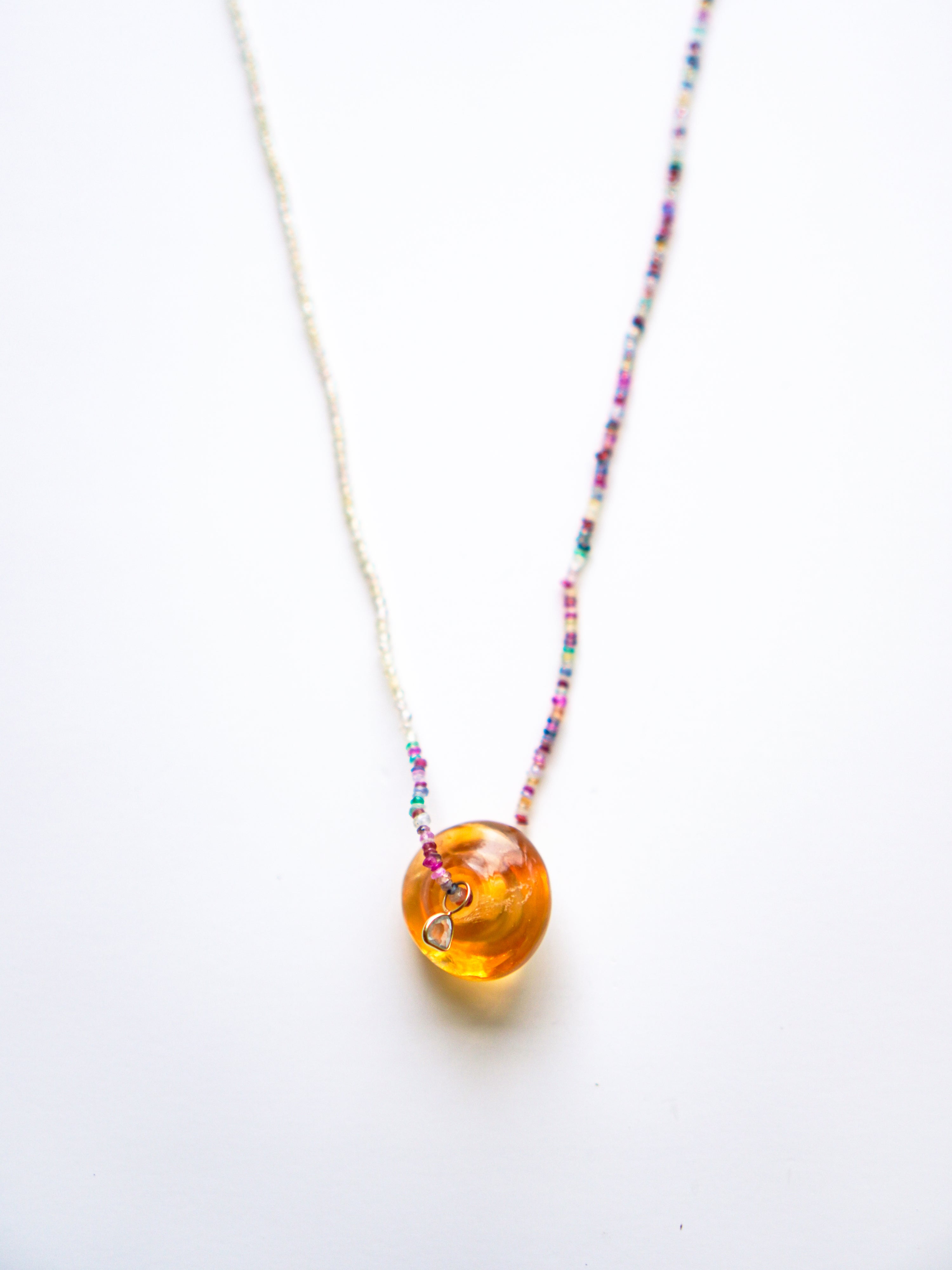" Spindle Wheel Necklace " Citrine
