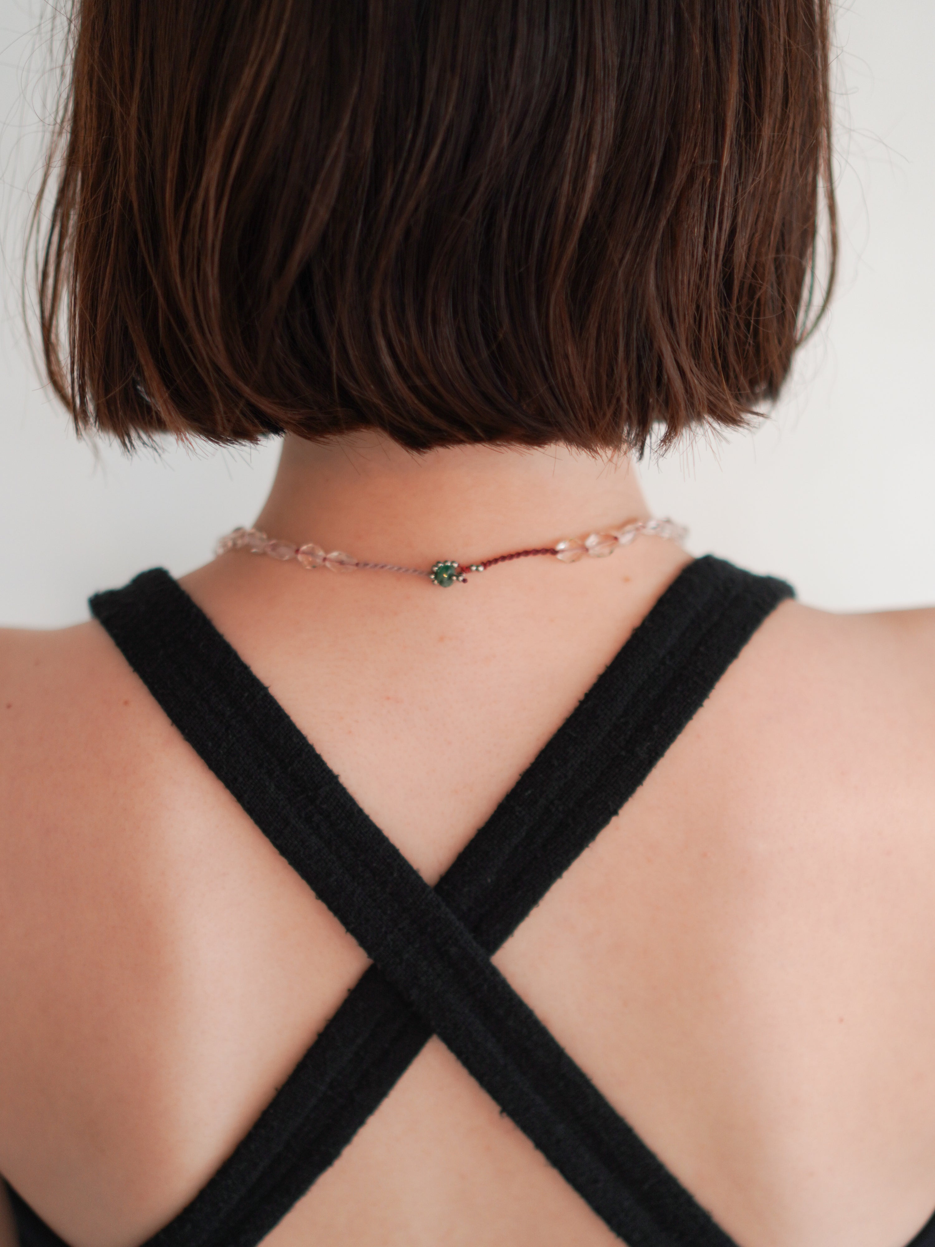 " TEN TO TEN " Necklace c/# Quartz