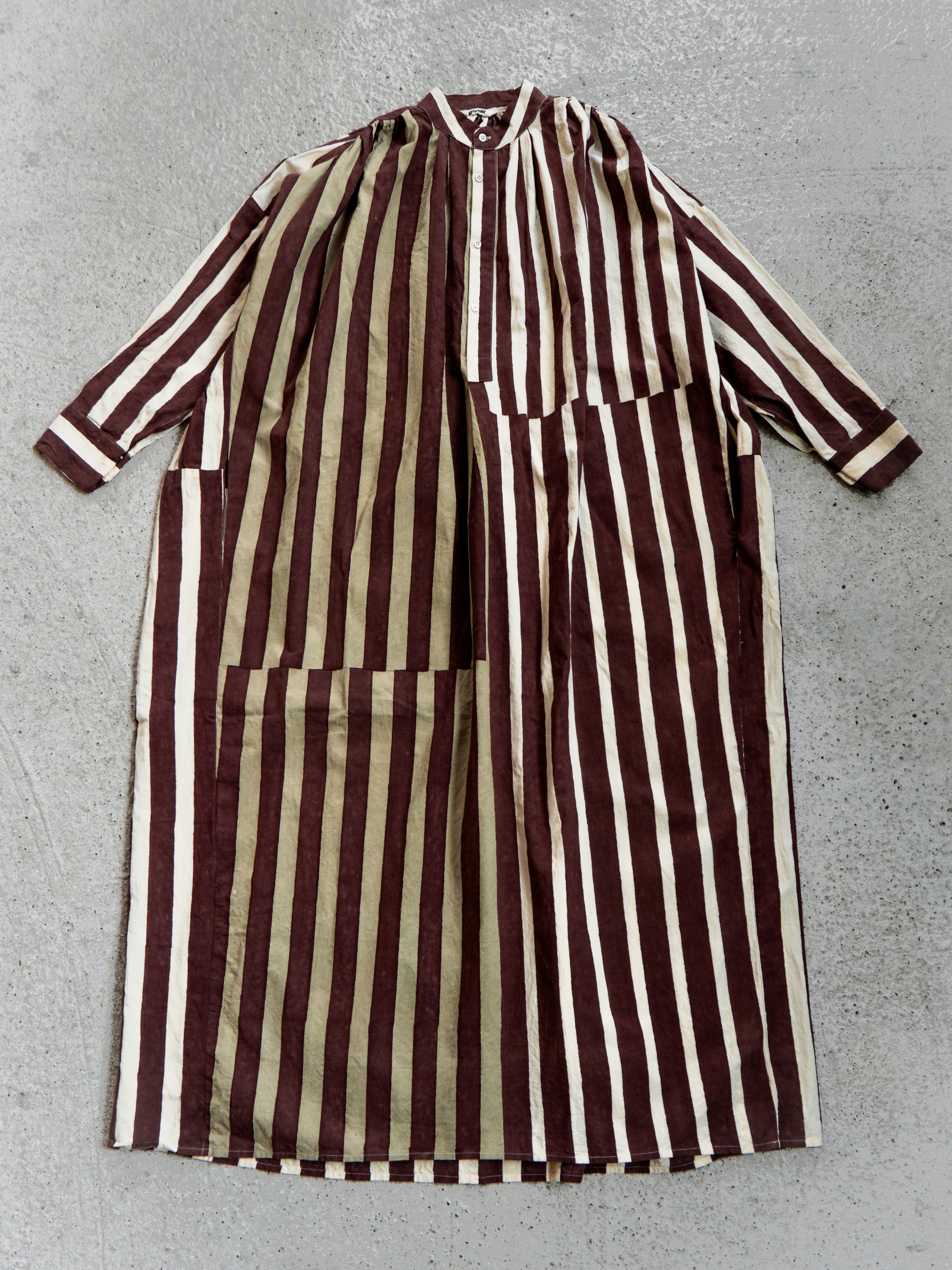 Stripe Block Print Shirts Dress