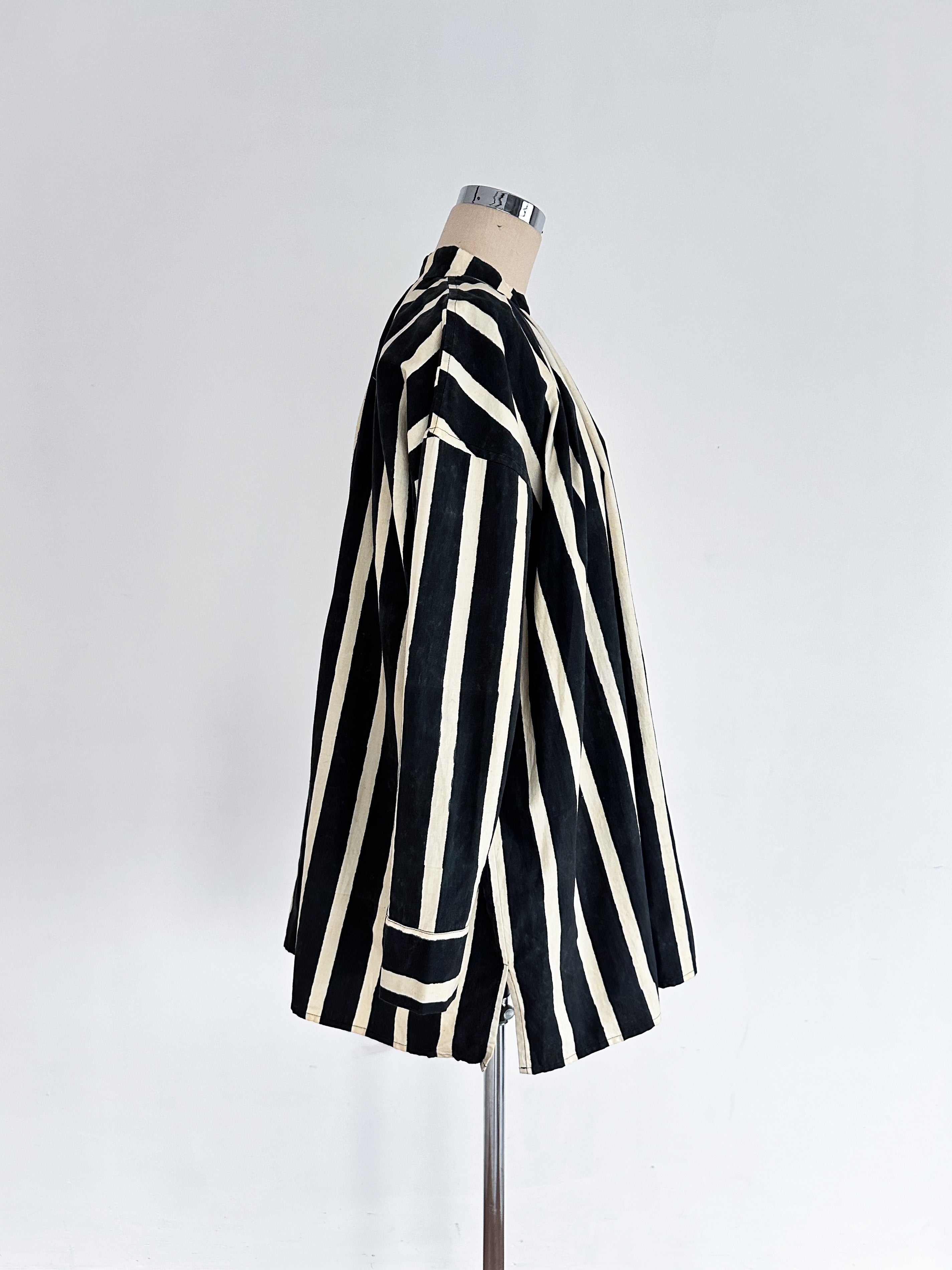 Stripe Block Print Tunic Blouse