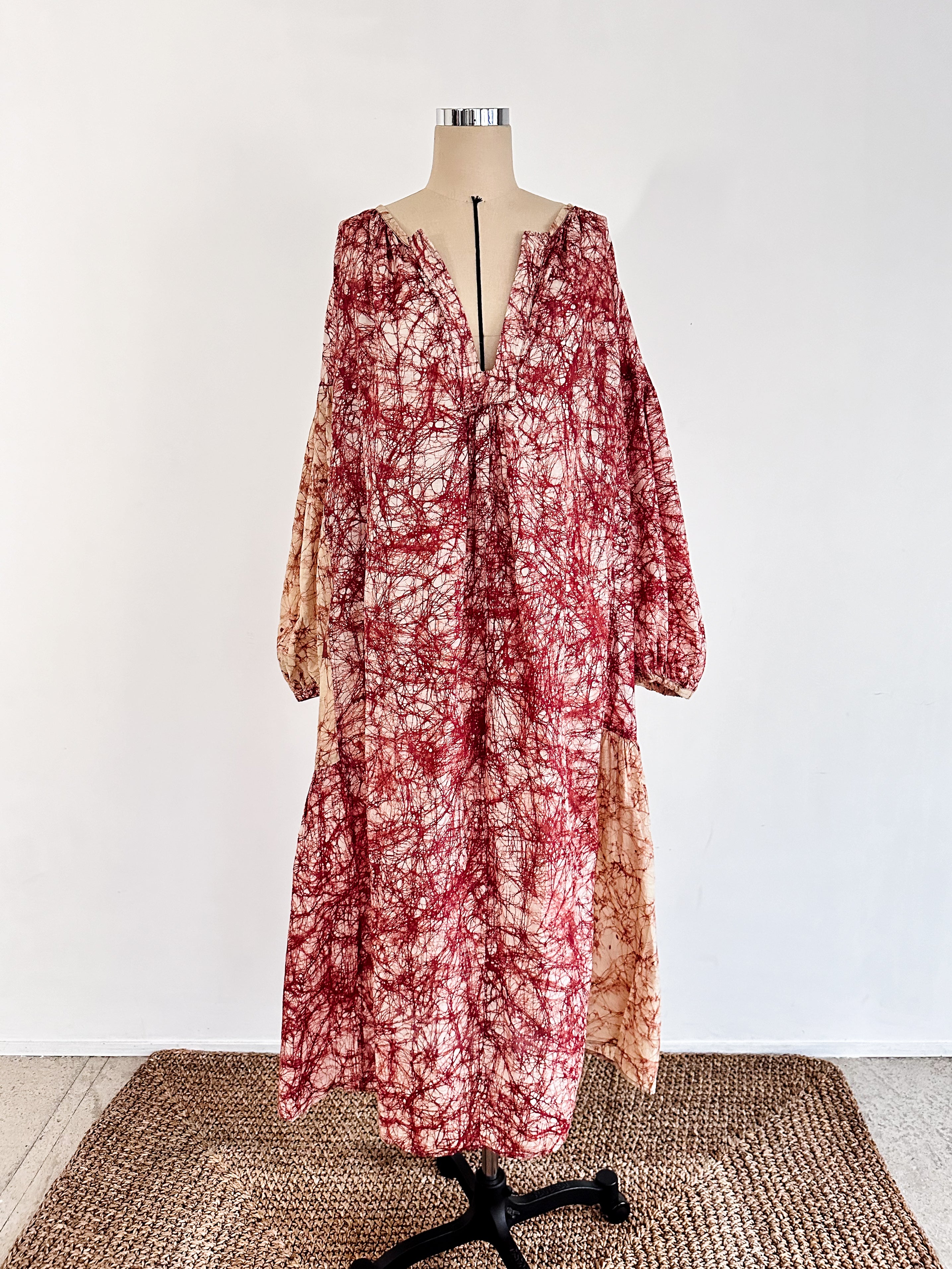Tusser Silk Khadi Hand Dyed Dress