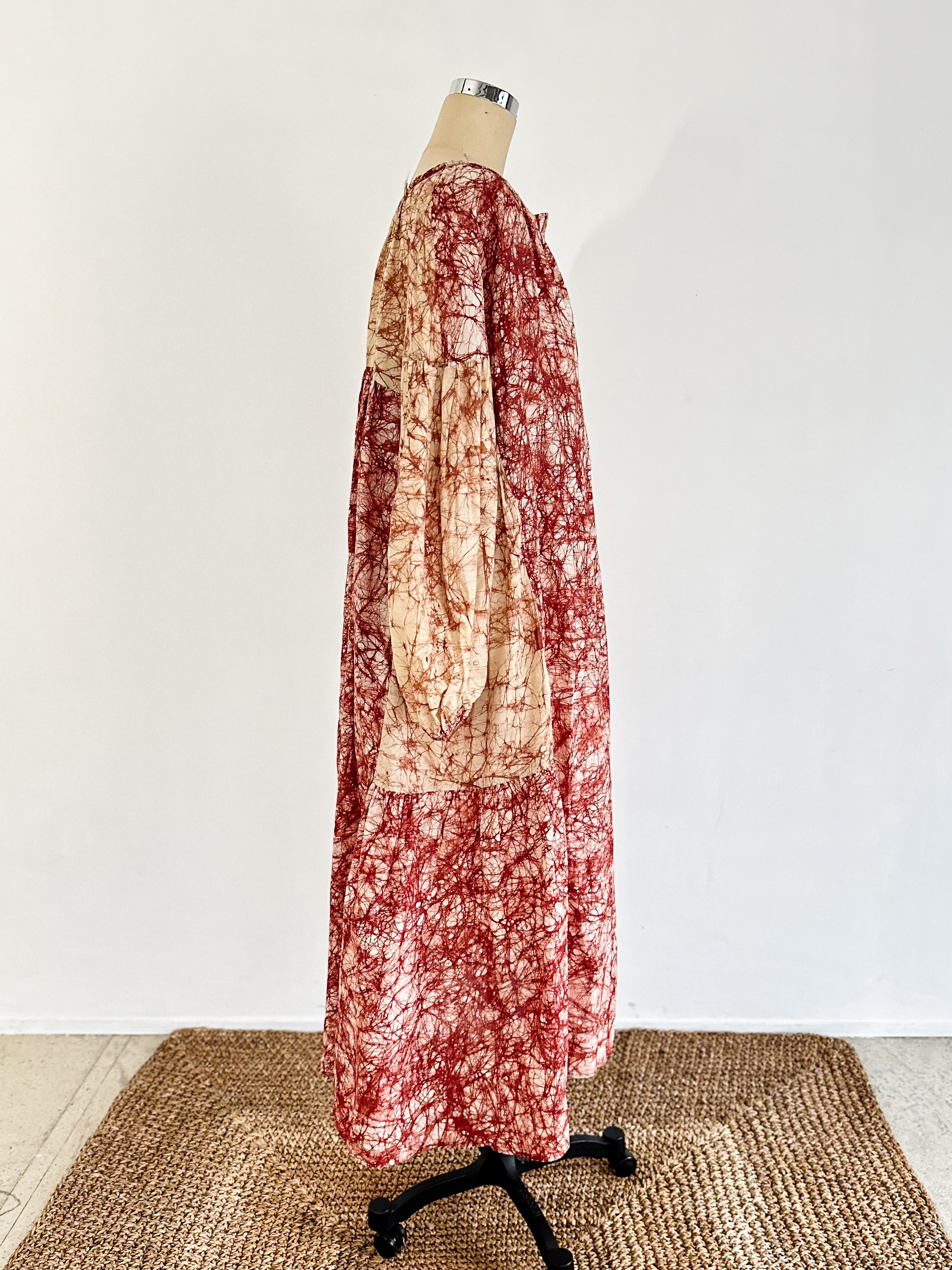 Tusser Silk Khadi Hand Dyed Dress