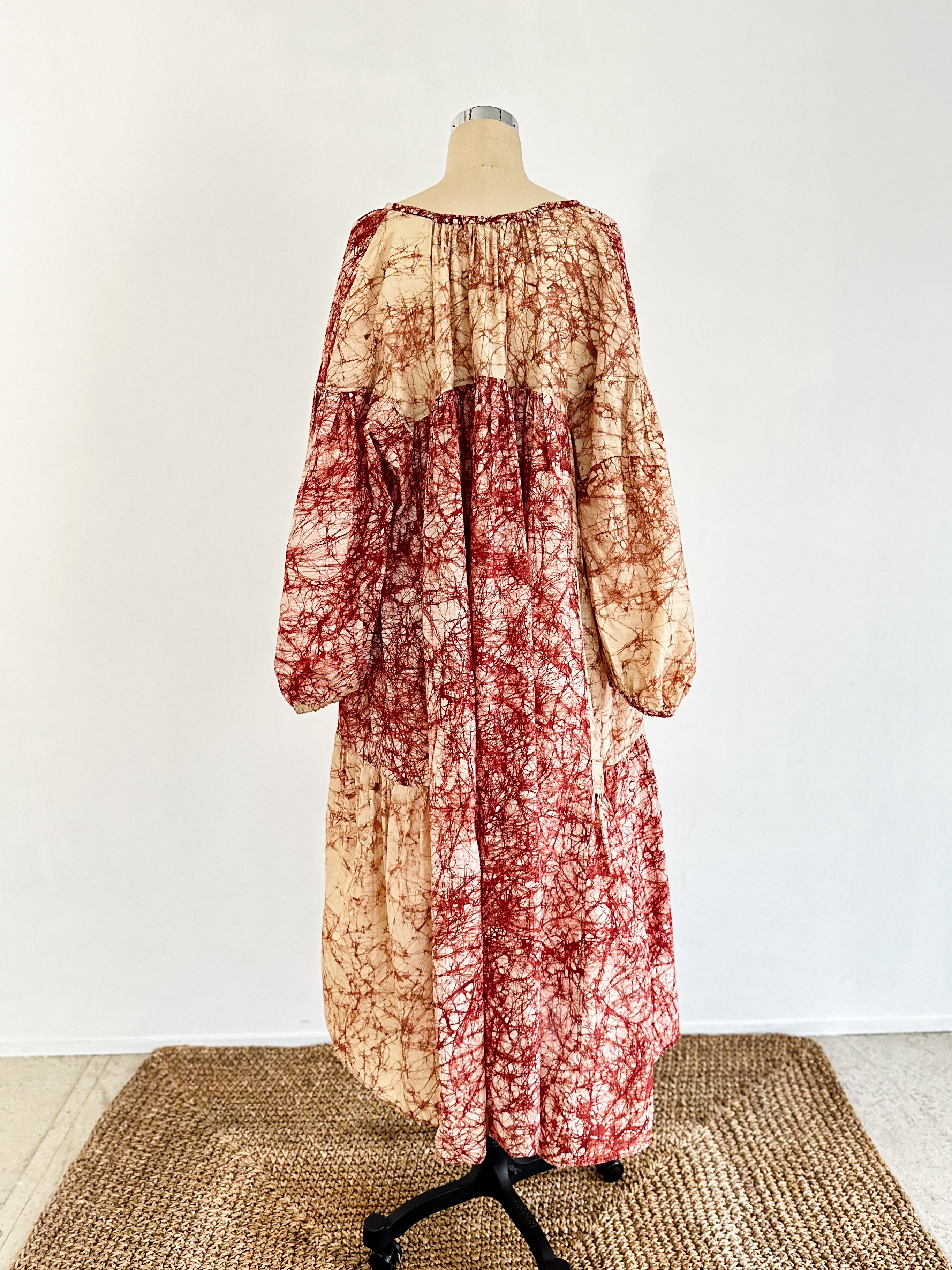 Tusser Silk Khadi Hand Dyed Dress