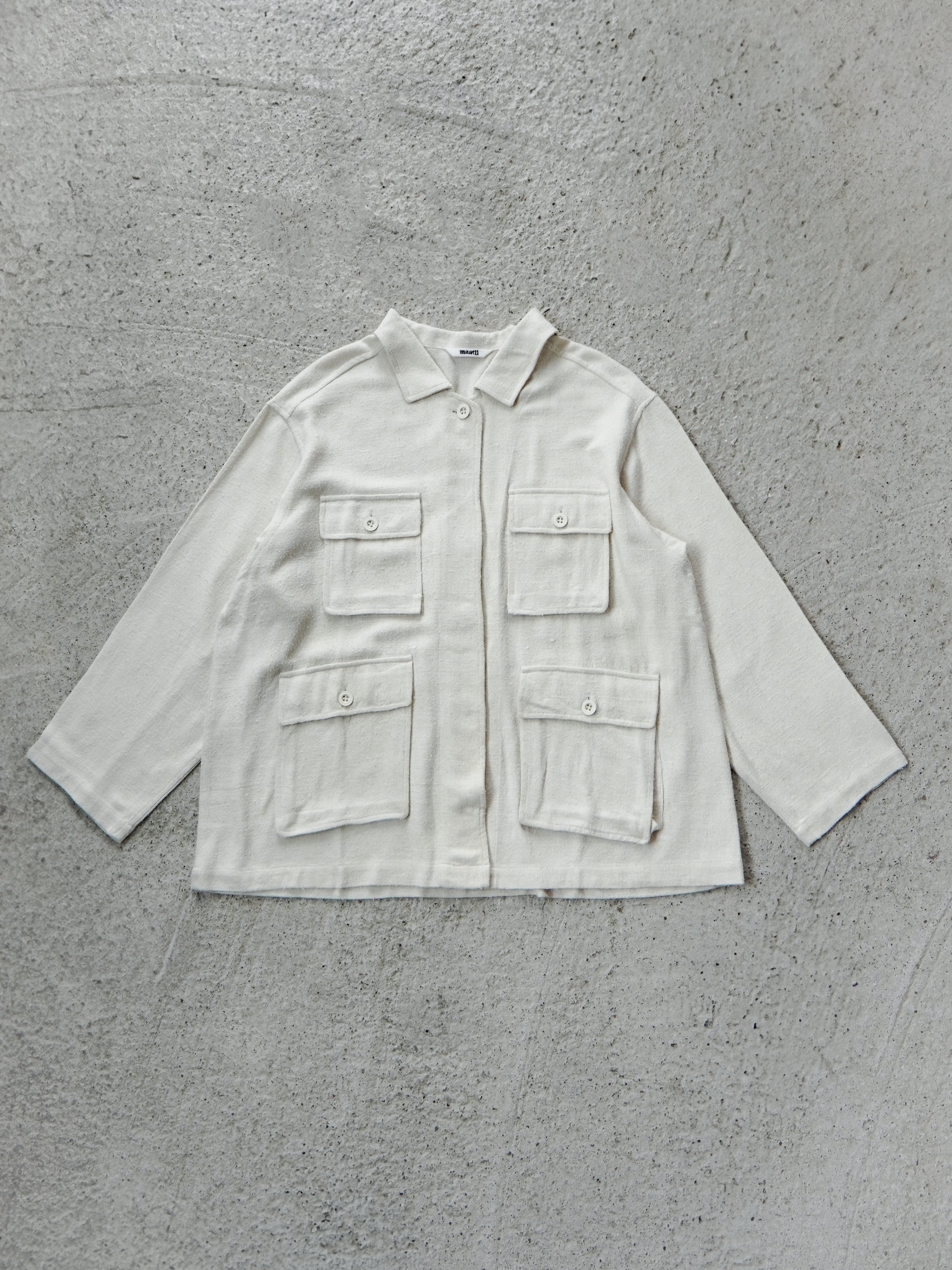 Matka Silk Noil Hand Woven Fabric Work Jacket