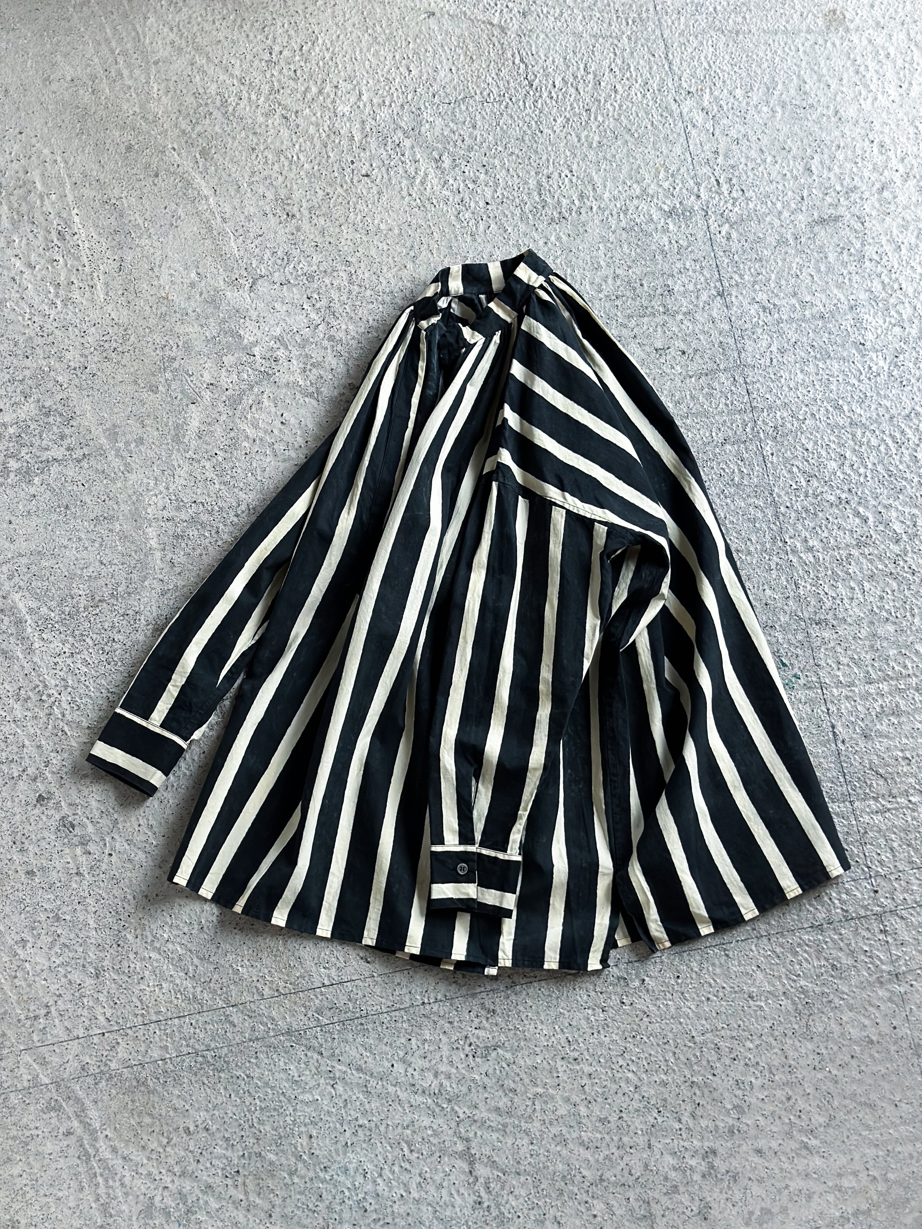 Stripe Block Print Tunic Blouse