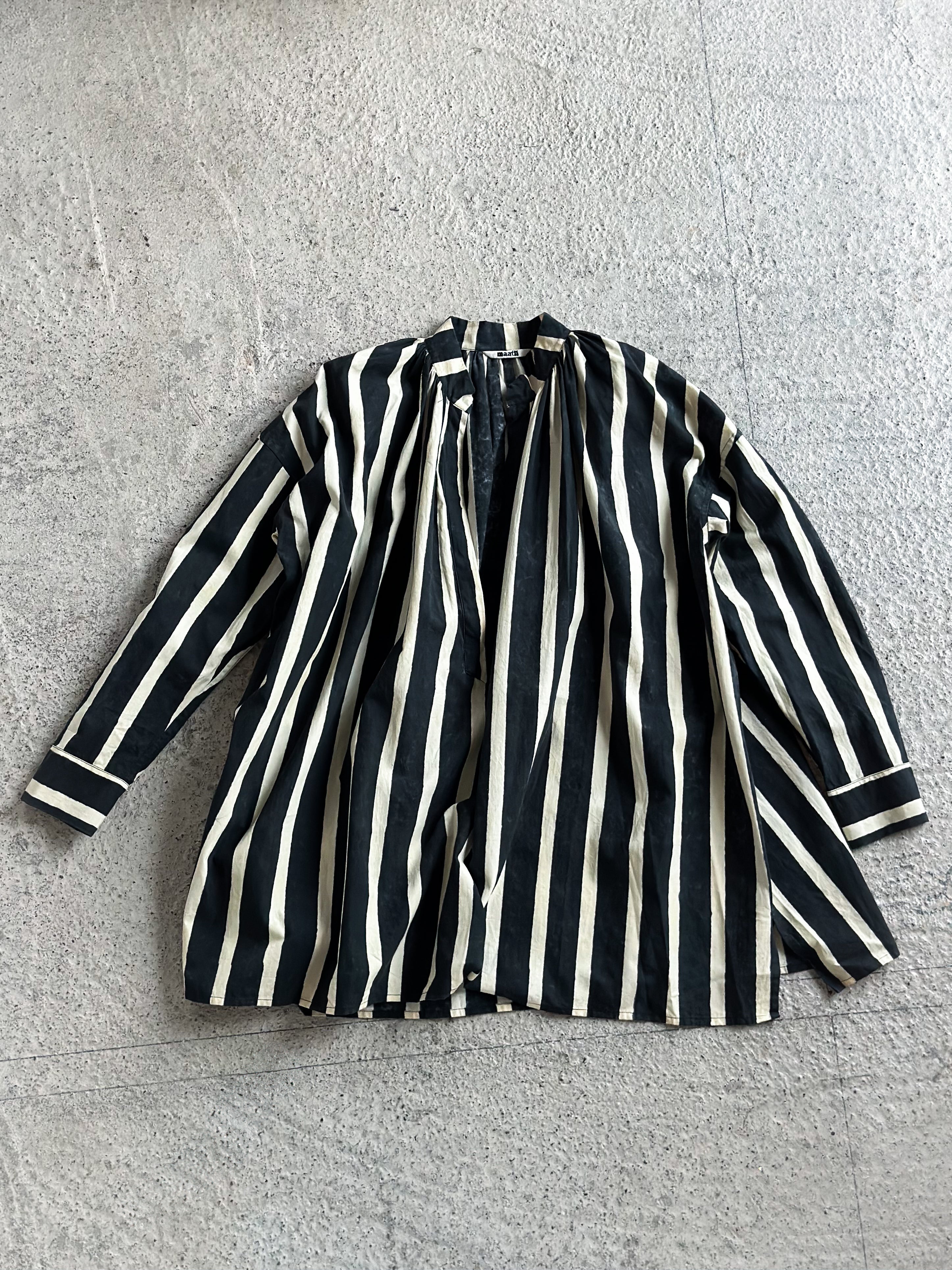 Stripe Block Print Tunic Blouse